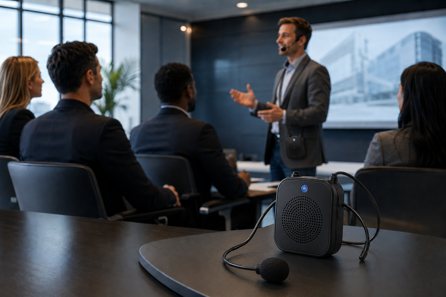 Voice Amplifier for Corporate Trainers: Why You Should Never Rely on the Room's Built-In AV