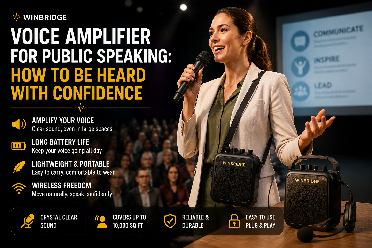 Voice Amplifier for Public Speaking: How to Be Heard With Confidence