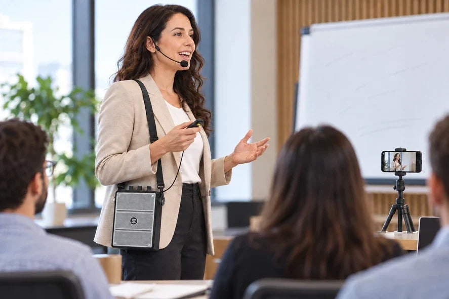 Voice Amplifier with Recording: Capture Every Lesson, Talk and Session as You Speak