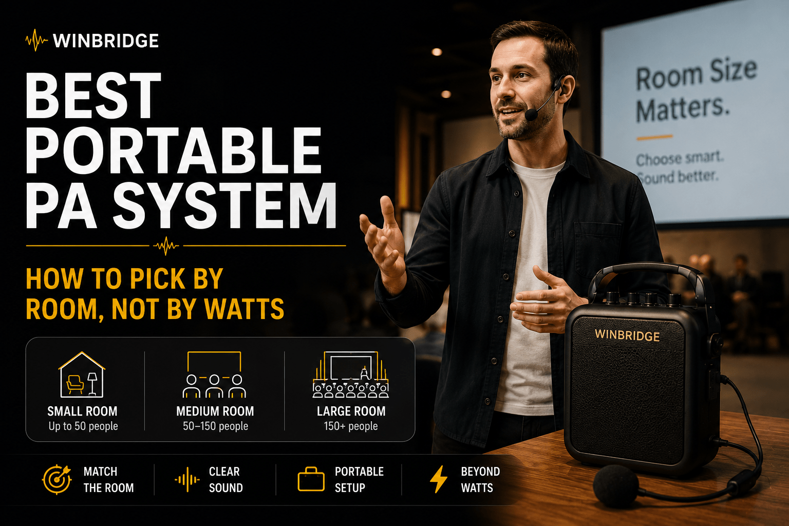 Best Portable PA System: How to Pick by Room, Not by Watts - WinBridge