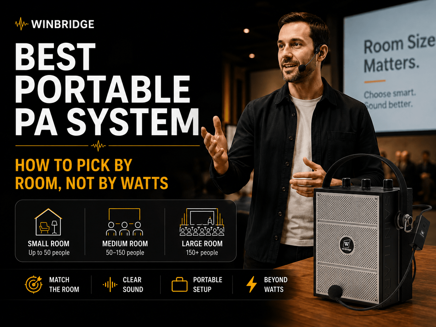 Best Portable PA System: How to Pick by Room, Not by Watts - WinBridge
