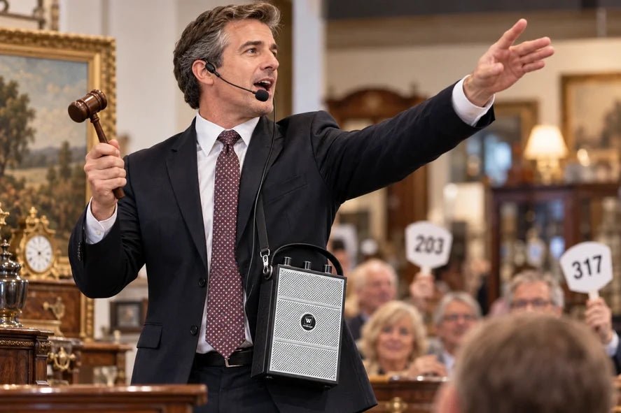 Voice Amplifier for Auctioneers: Carry the Chant and Keep Every Number Clear, All Sale Long - WinBridge