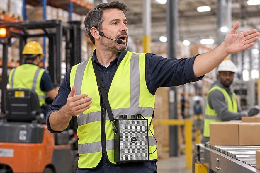 Voice Amplifier for Warehouse & Factory Be Heard Over Machine Noise Without Shouting All Shift - WinBridge