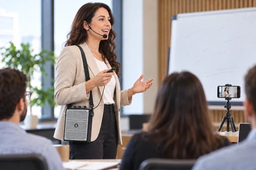 Voice Amplifier with Recording: Capture Every Lesson, Talk and Session as You Speak - WinBridge