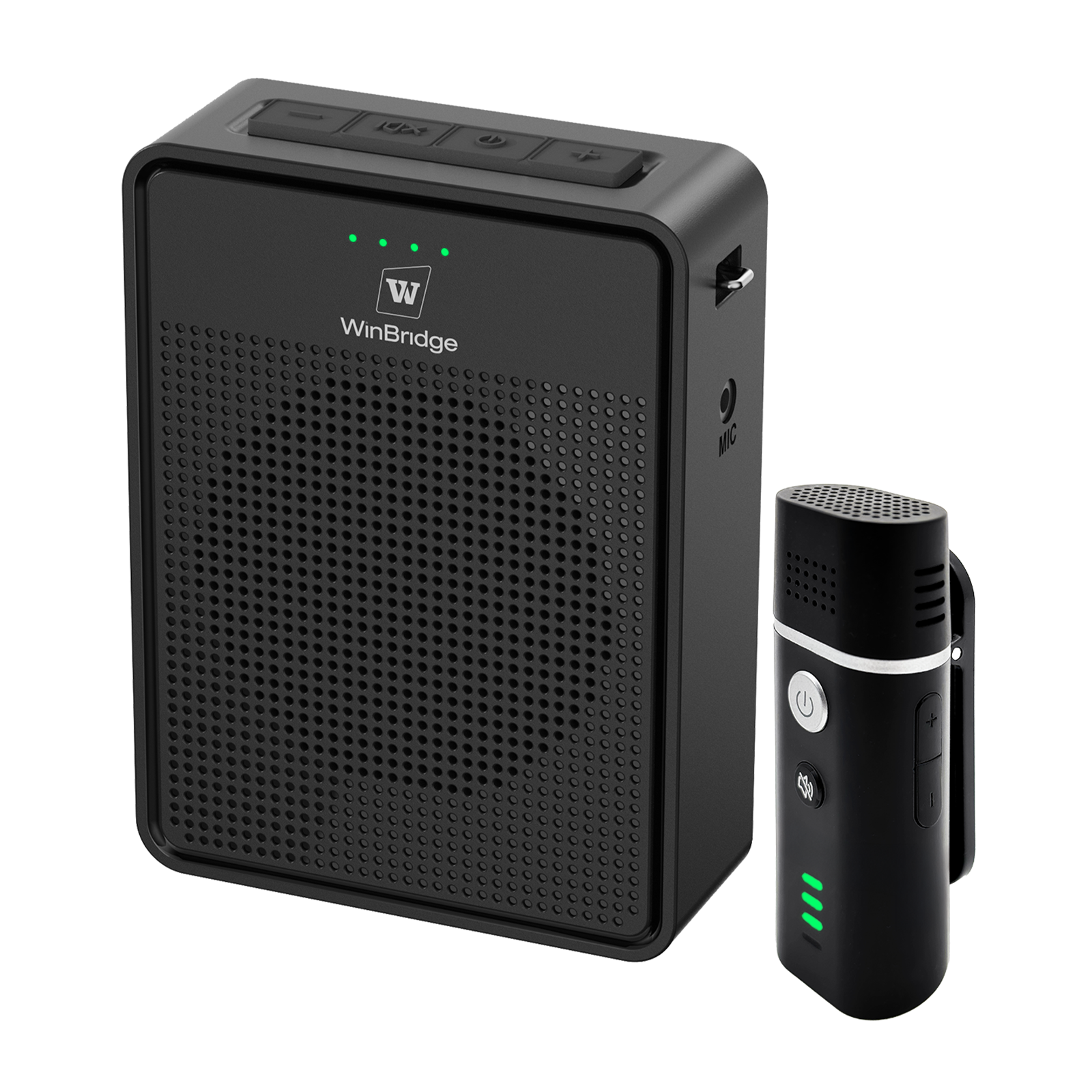 WinBridge B006 Voice Amplifier with Bluetooth Lavalier Microphone, Wireless Portable Microphone with Speaker, Mini Megaphone with Clip on/Lapel Mic for Teachers Classroom Tour Guide Meeting