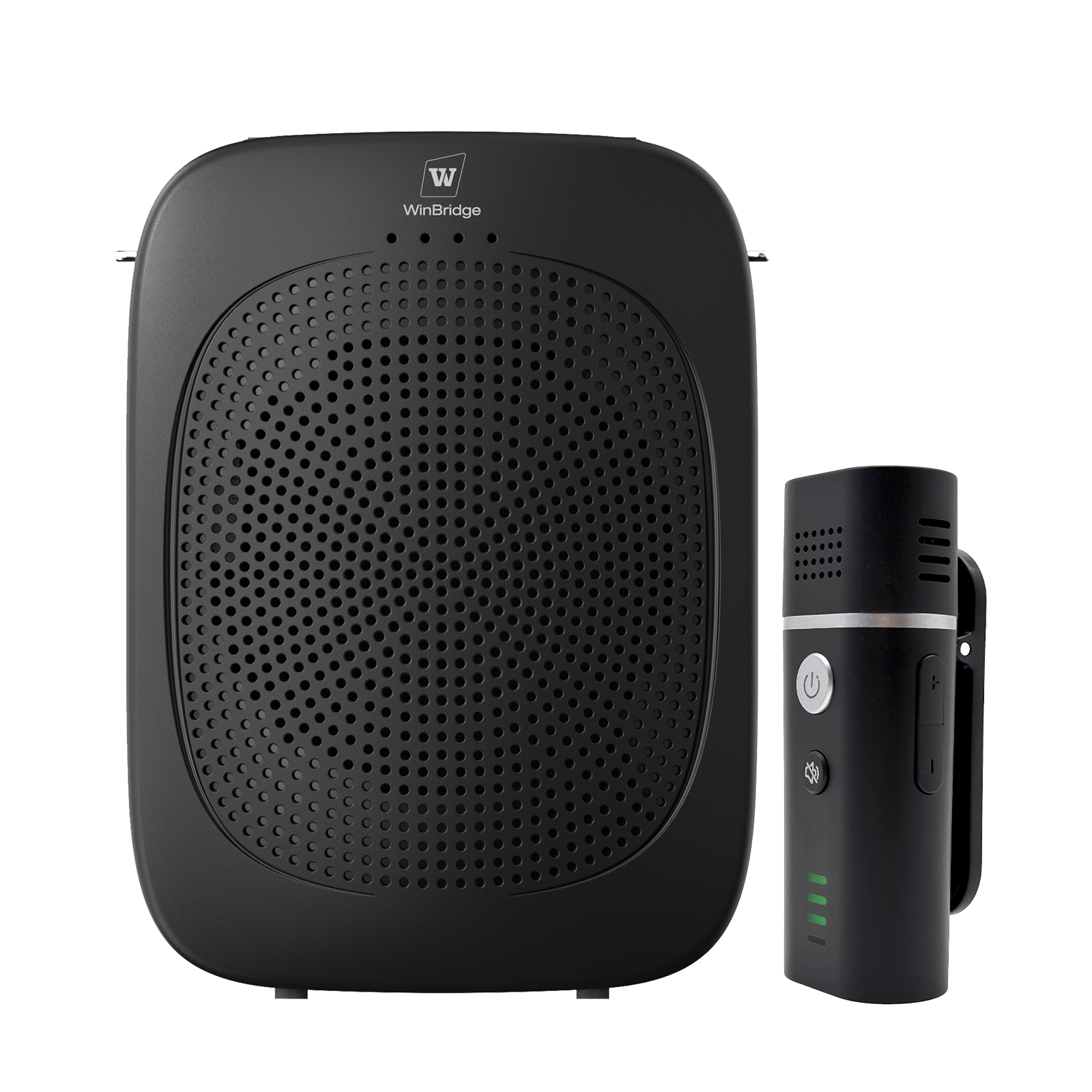 WinBridge C006 Bluetooth Voice Amplifier with Wireless Lavalier Lapel Microphone for Teachers, Portable Speaker Clip-On Microphone, Mini Megaphone PA System for Classroom/Yoga/Conference