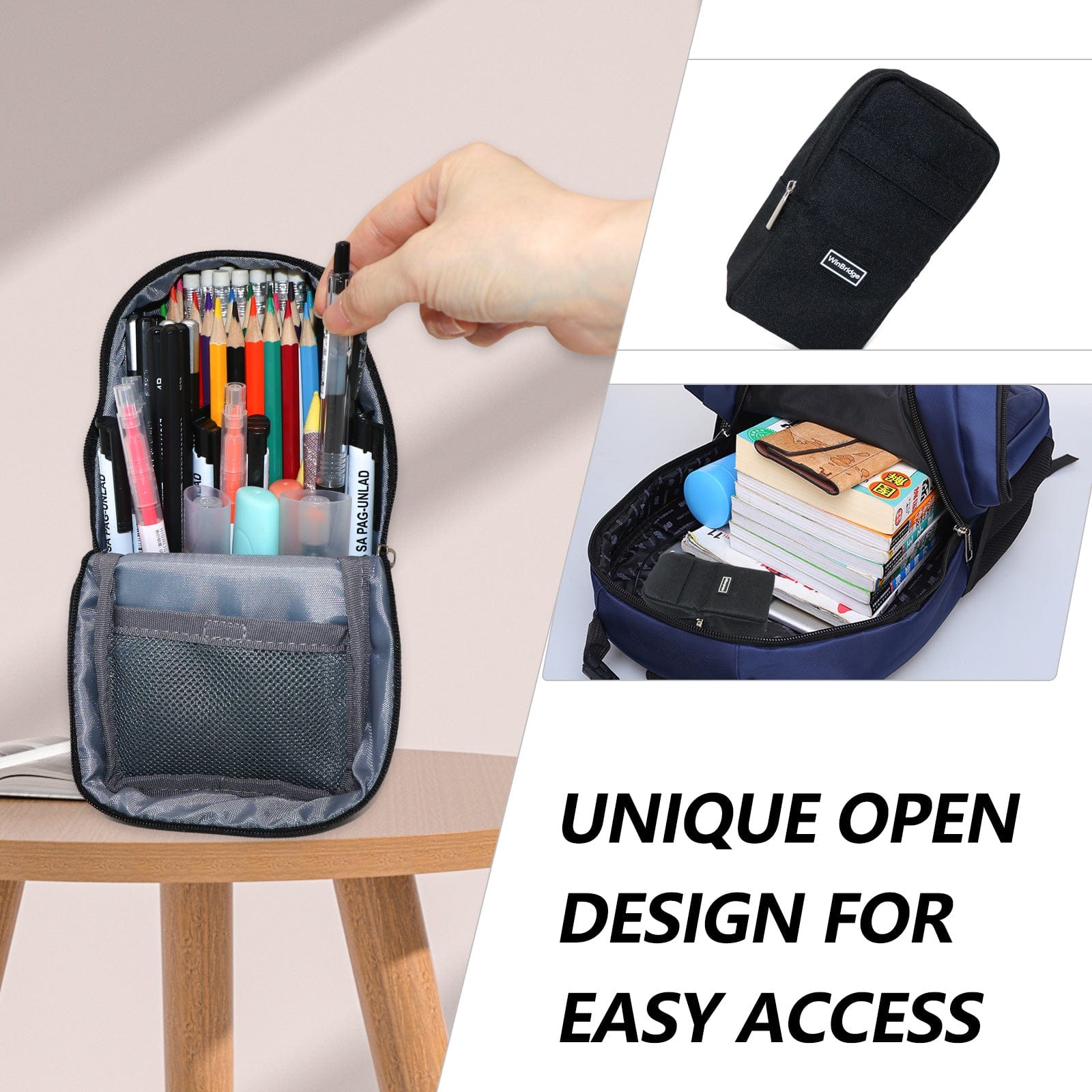 WinBridge Multi-Functional and Stylish Pencil Case