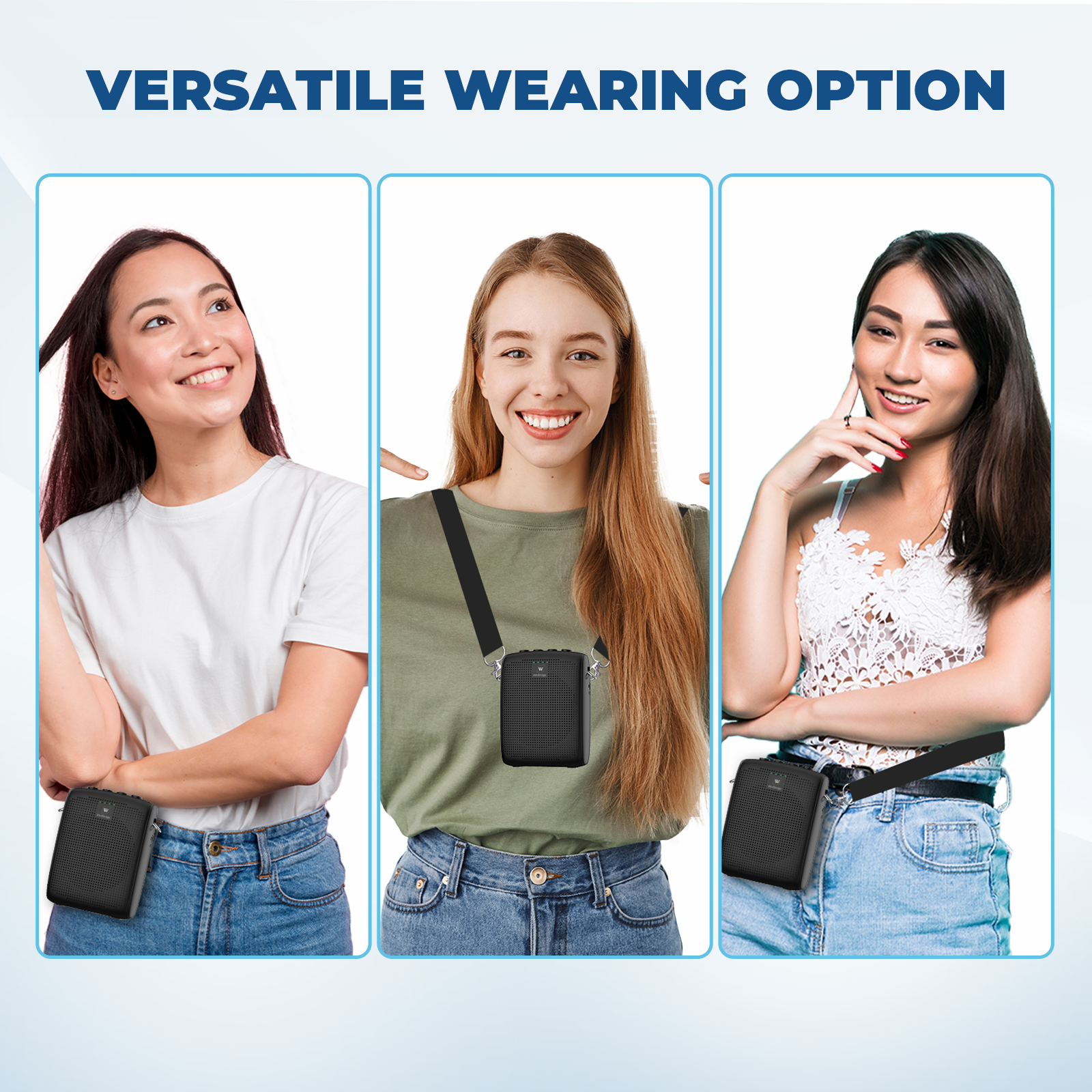 WinBridge WB009 Wireless Voice Amplifier with Microphone for Teachers, Portable PA System with Bluetooth Handheld Mic, Portable Speaker Mic Set, Cardioid Pickup for Classroom, Outdoor, Public Speaking