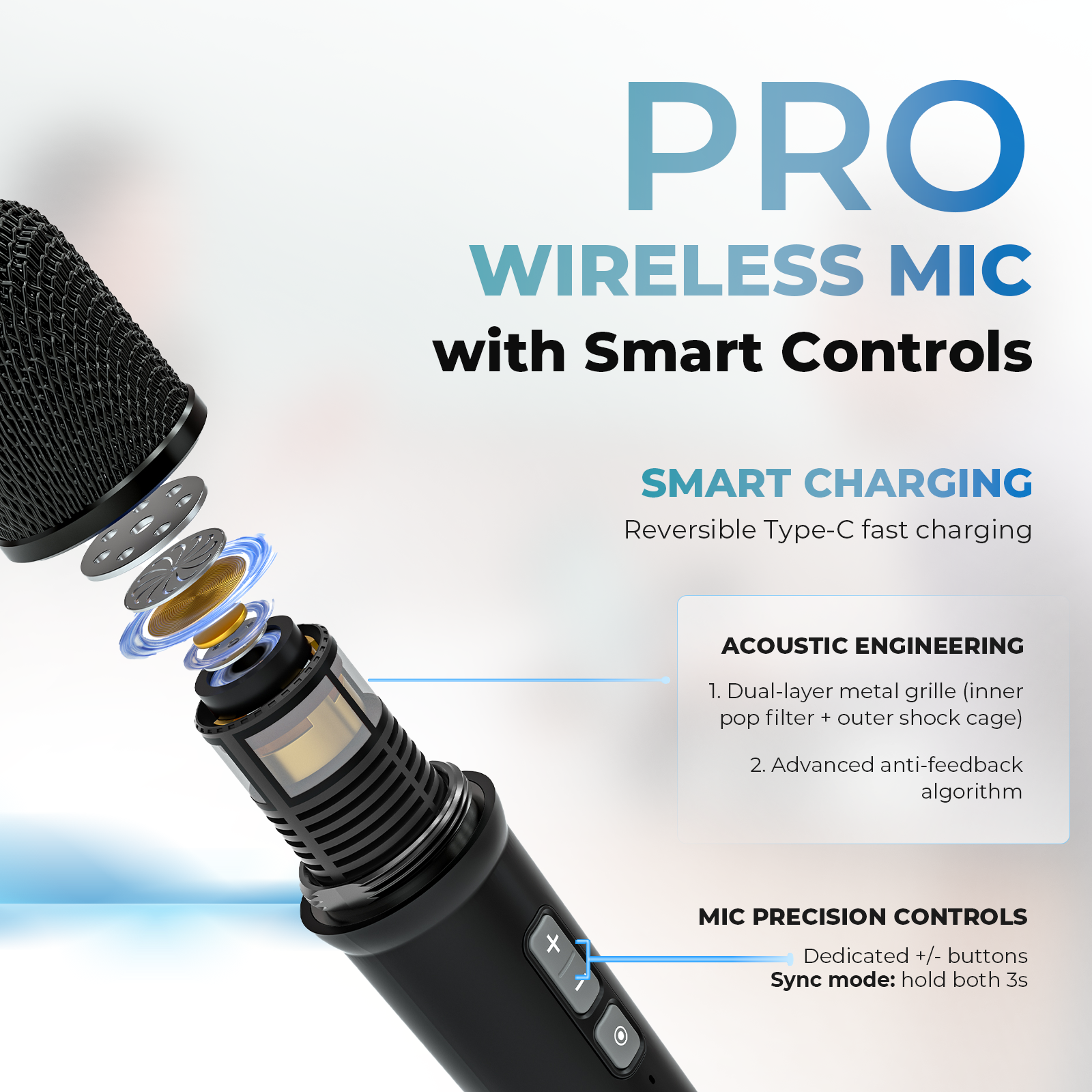 WinBridge S90 Voice Amplifier with 2 Wireless Handheld Microphones, 30W Portable PA System Speaker, HD Clear Sound & Powerful Bass, Bluetooth Mic & Karaoke Machine for Teachers, Tour Guide, Singing