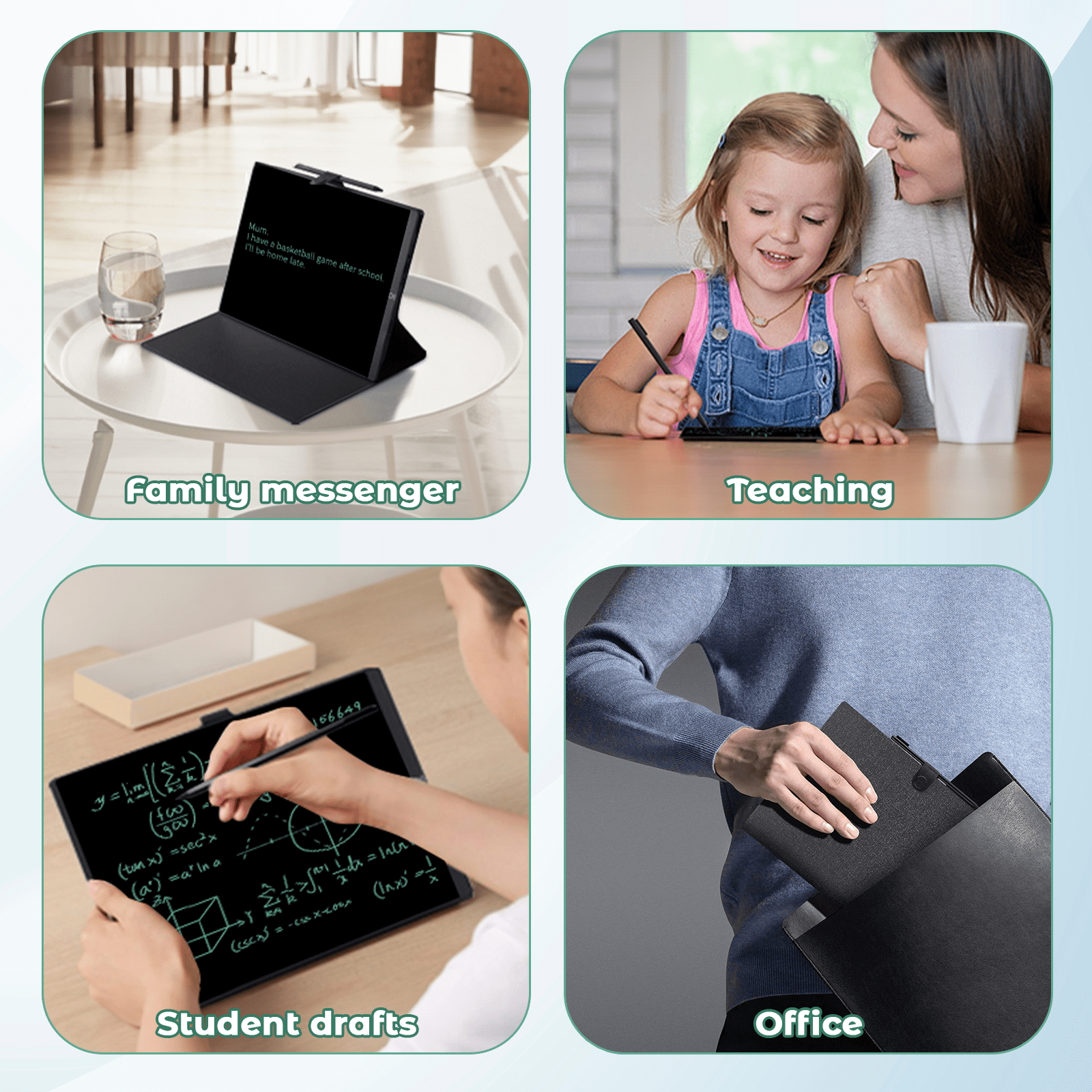 WinBridge LCD Writing Tablet for Kids and Adults, 11.5 Inch Full Screen Drawing Tablet Reusable Electronic Notepad with Case, Eco-Friendly, Erasable Notebook for Office, School, Home