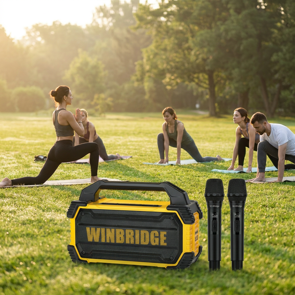 150W Waterproof Portable PA System with Dual Wireless Microphones | VoiceCamp K400 by WinBridge