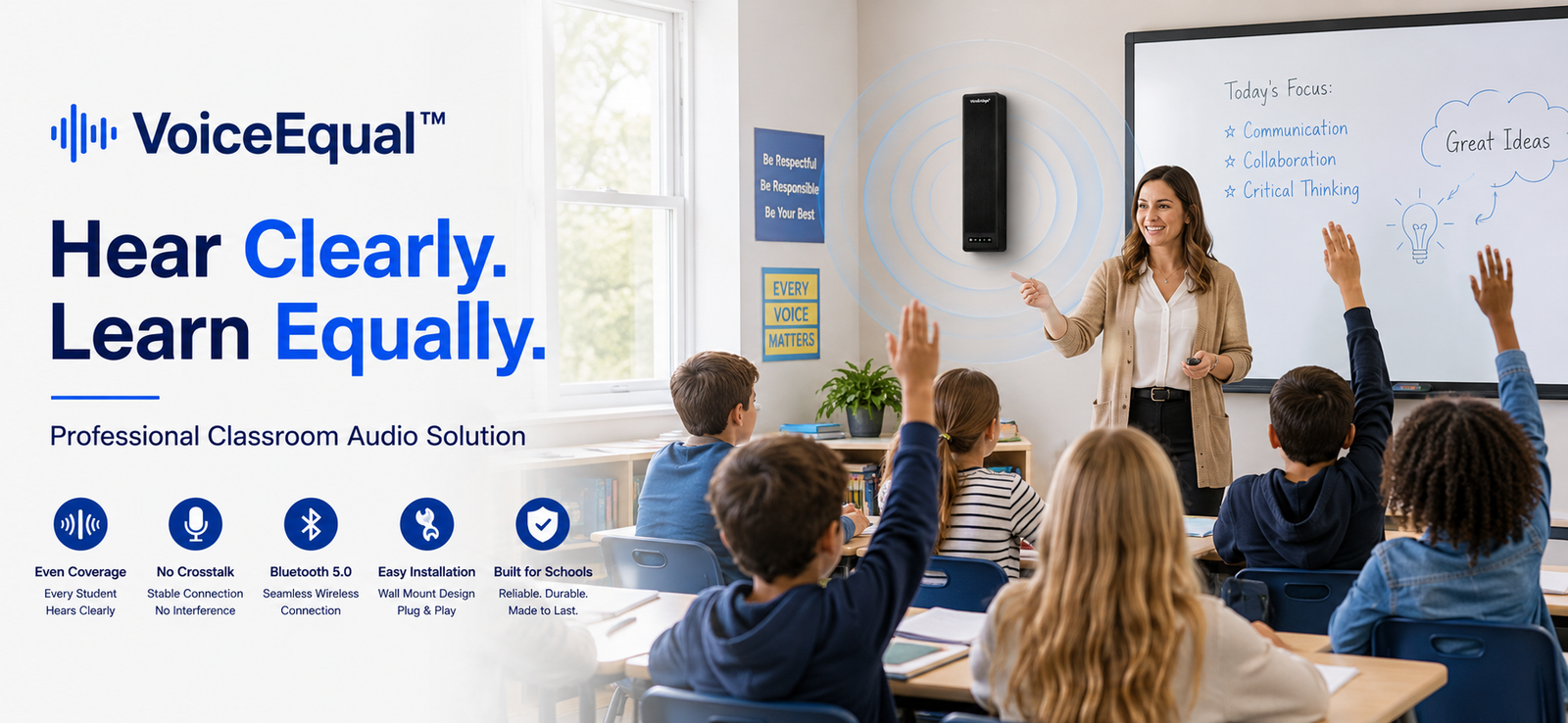 WinBridge VoiceEqual™ Classroom Voice Amplification System for Schools & Training Rooms