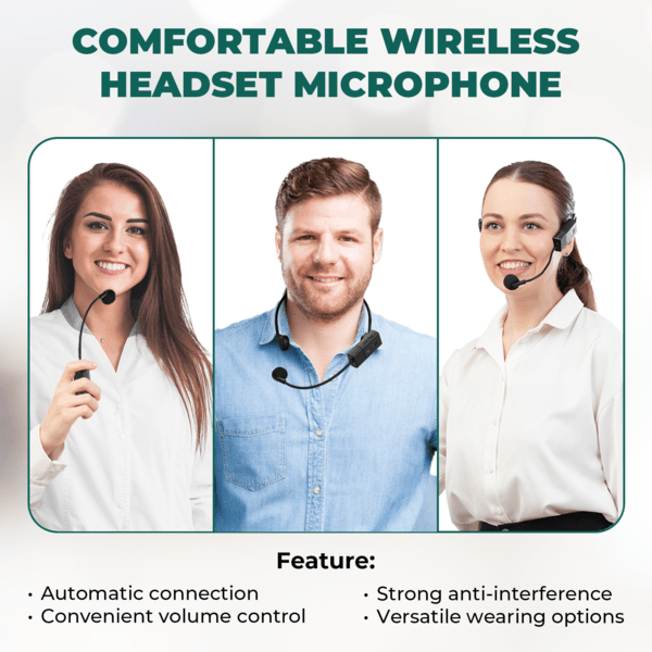 WinBridge S93 Voice Amplifier Wireless Microphone 30W Portable Lightweight Bluetooth 5.3 Mini Pa System for Teachers, 2900mAh Rechargeable Small Speaker with Headset Mic for Classroom, Speaking