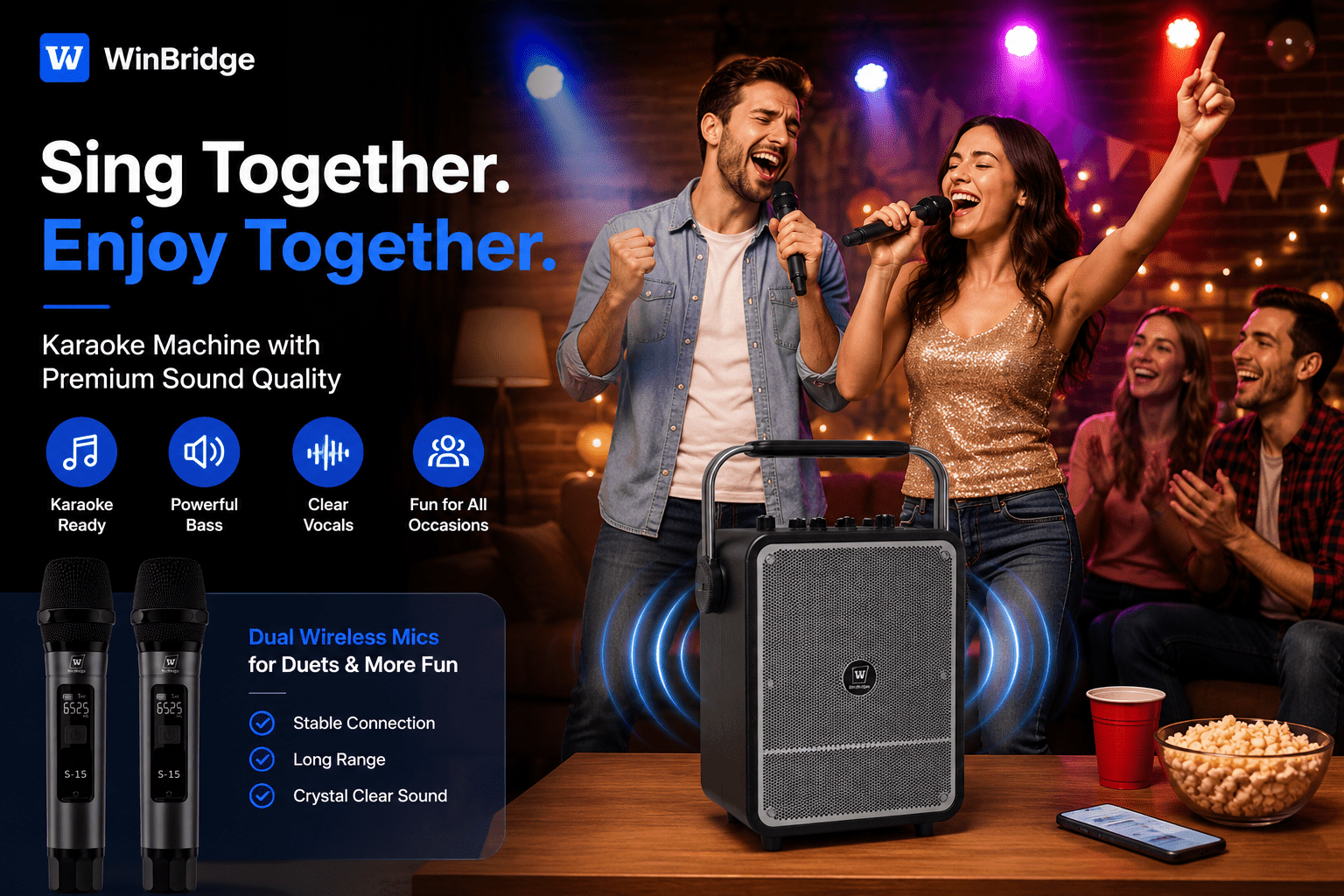 S200 VoicePro™ Speak Naturally. Be Heard Clearly. 150W Professional Portable PA System - WinBridge