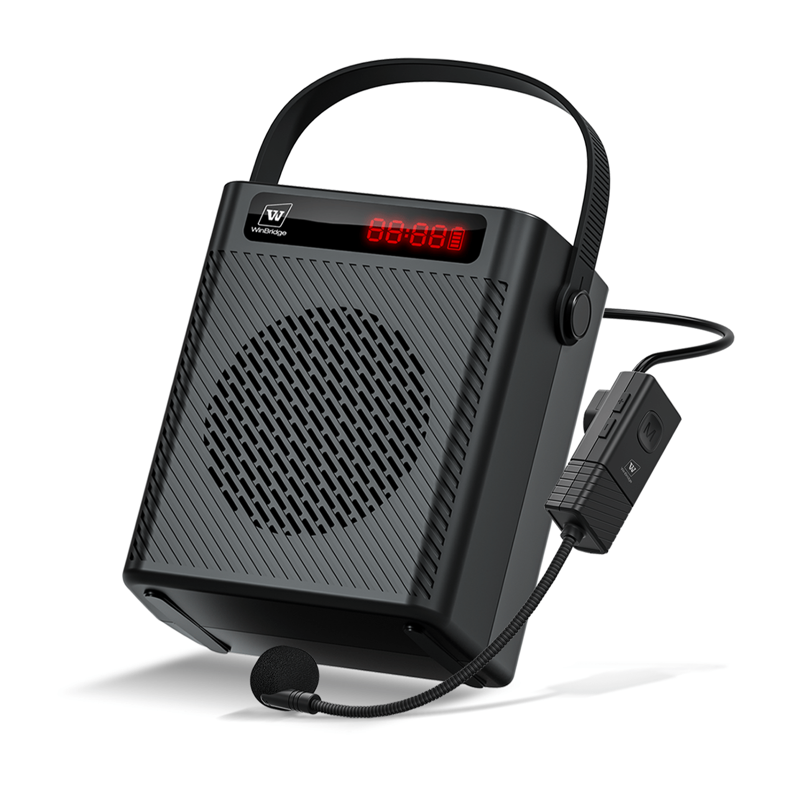 WinBridge S93 Voice Amplifier Wireless Microphone 30W Portable Lightweight Bluetooth 5.3 Mini Pa System for Teachers, 2900mAh Rechargeable Small Speaker with Headset Mic for Classroom, Speaking