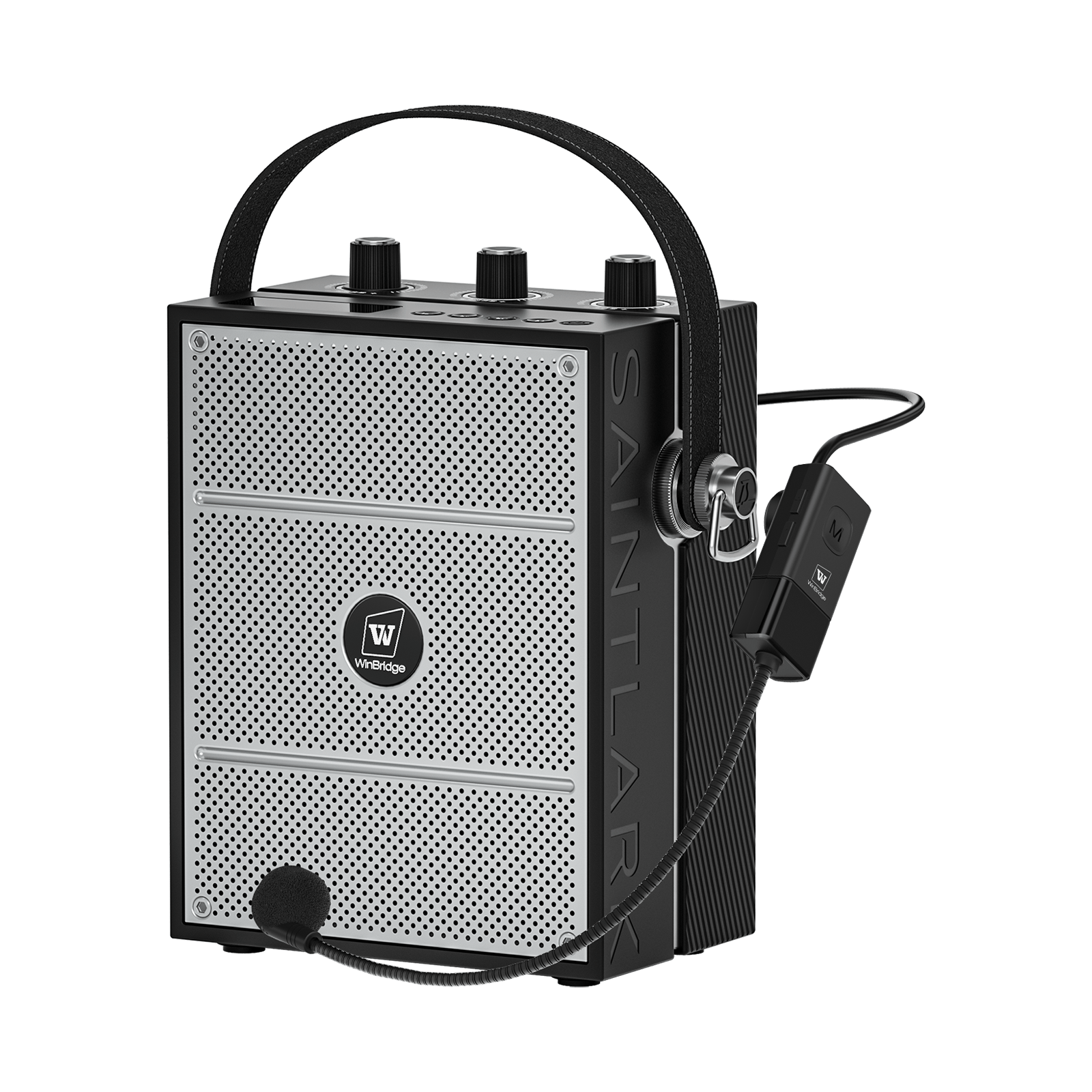 WinBridge S98 40W Wireless Voice Amplifier Portable Bluetooth 5.3 PA System with UHF Wireless Mic Headset, Echo, Easy Volume Control, Megaphone Speaker and Microphone Set for Teachers, Indoor/Outdoor Events