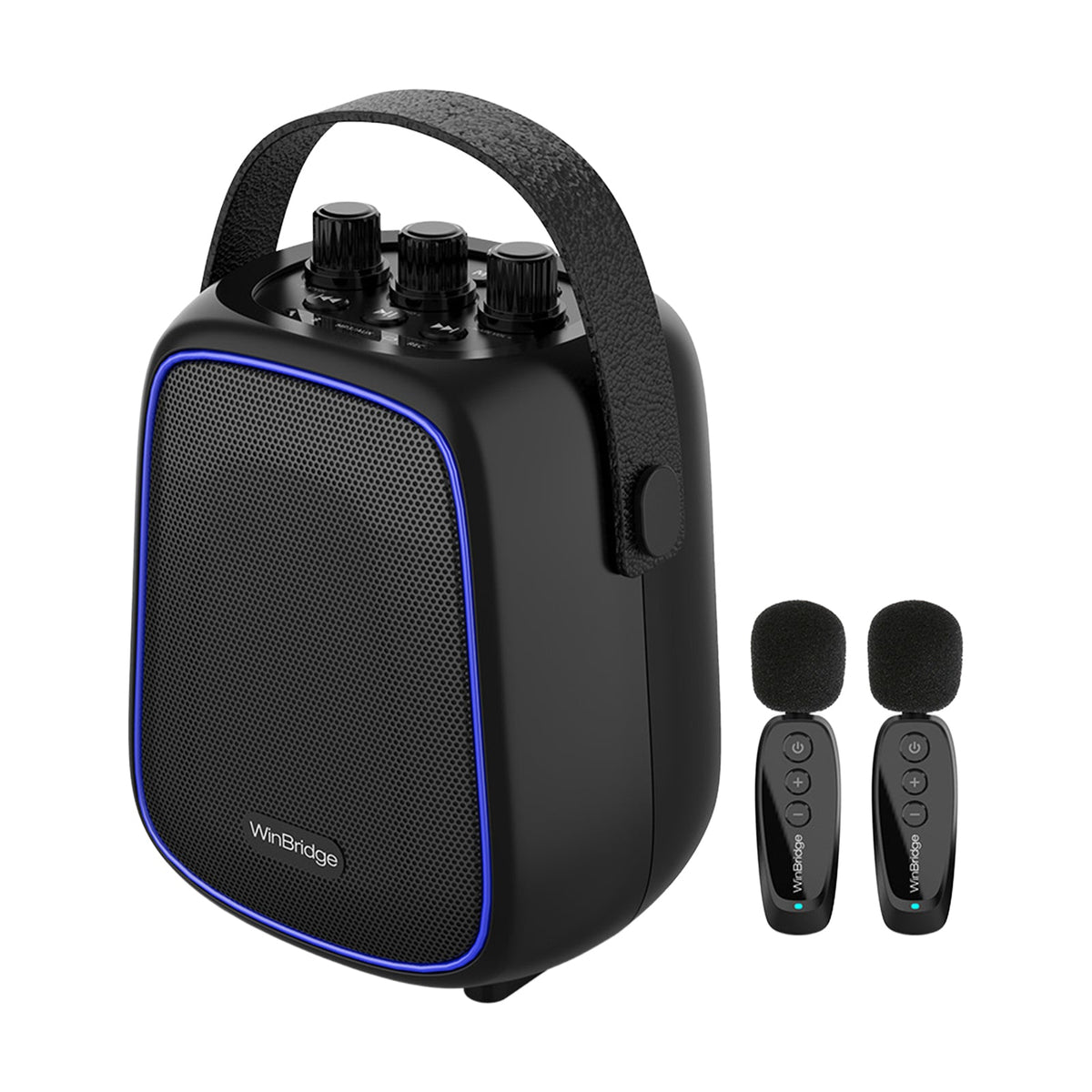 VoiceFree™ Voice Amplifier with 2 Lavalier Clip-On Mics - WinBridge WB100 36W - WinBridge