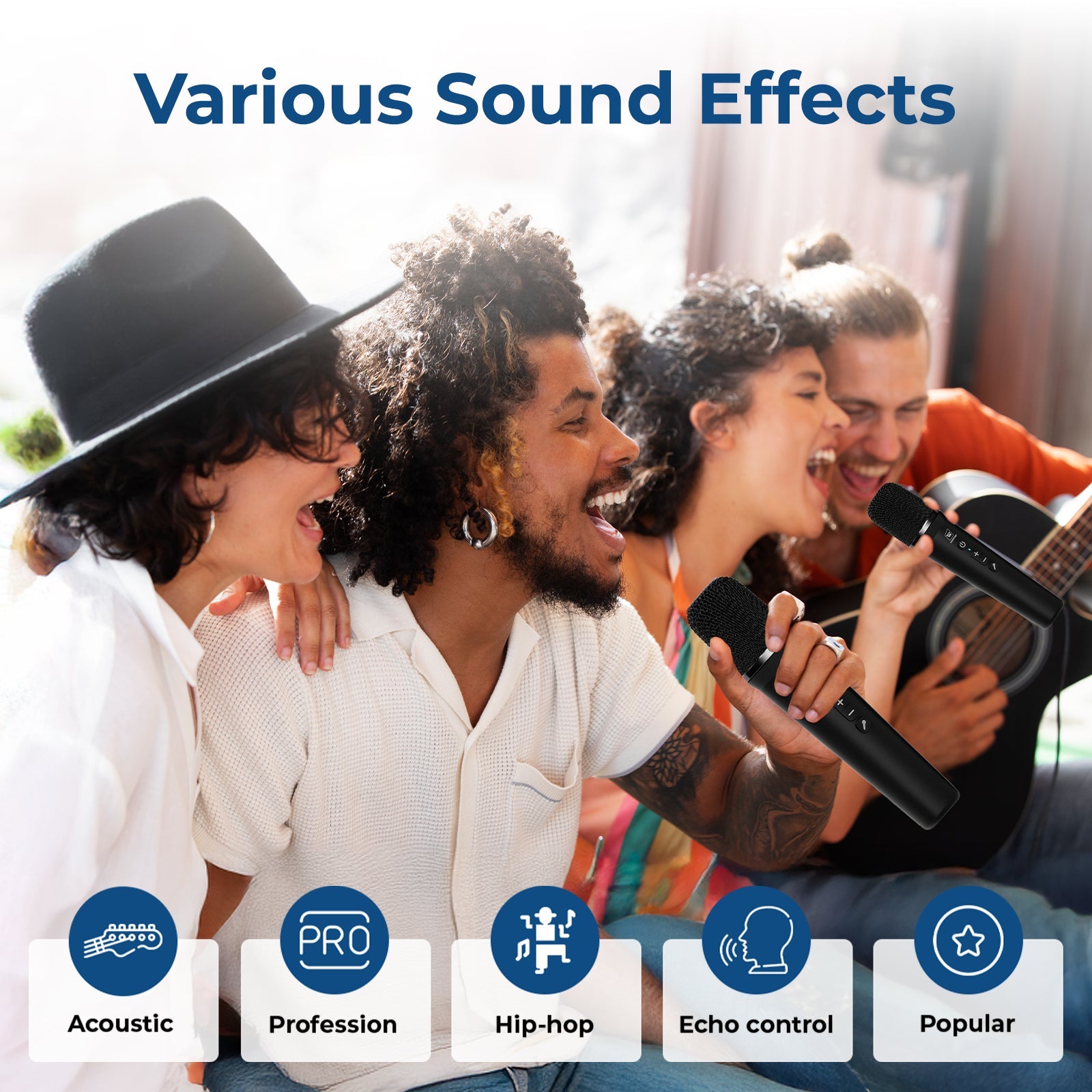 VoicePower™ 100W Portable PA System with 2 Wireless Mics - WinBridge S99 Karaoke - WinBridge