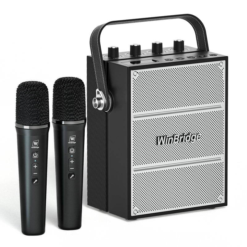 VoicePower™ 100W Portable PA System with 2 Wireless Mics - WinBridge S99 Karaoke - WinBridge