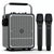 VoicePower™ 150W Portable PA System with 2 Wireless Mics - WinBridge S200 Guitar Amp - WinBridge
