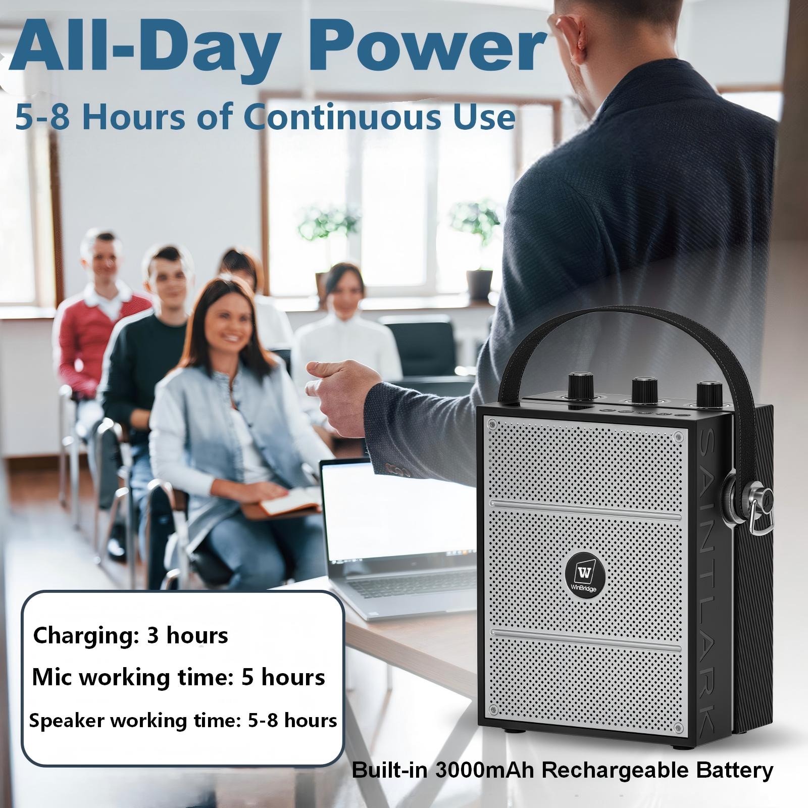 VoicePower™ Portable PA System with UHF Wireless Mic 50W - WinBridge S98 - WinBridge