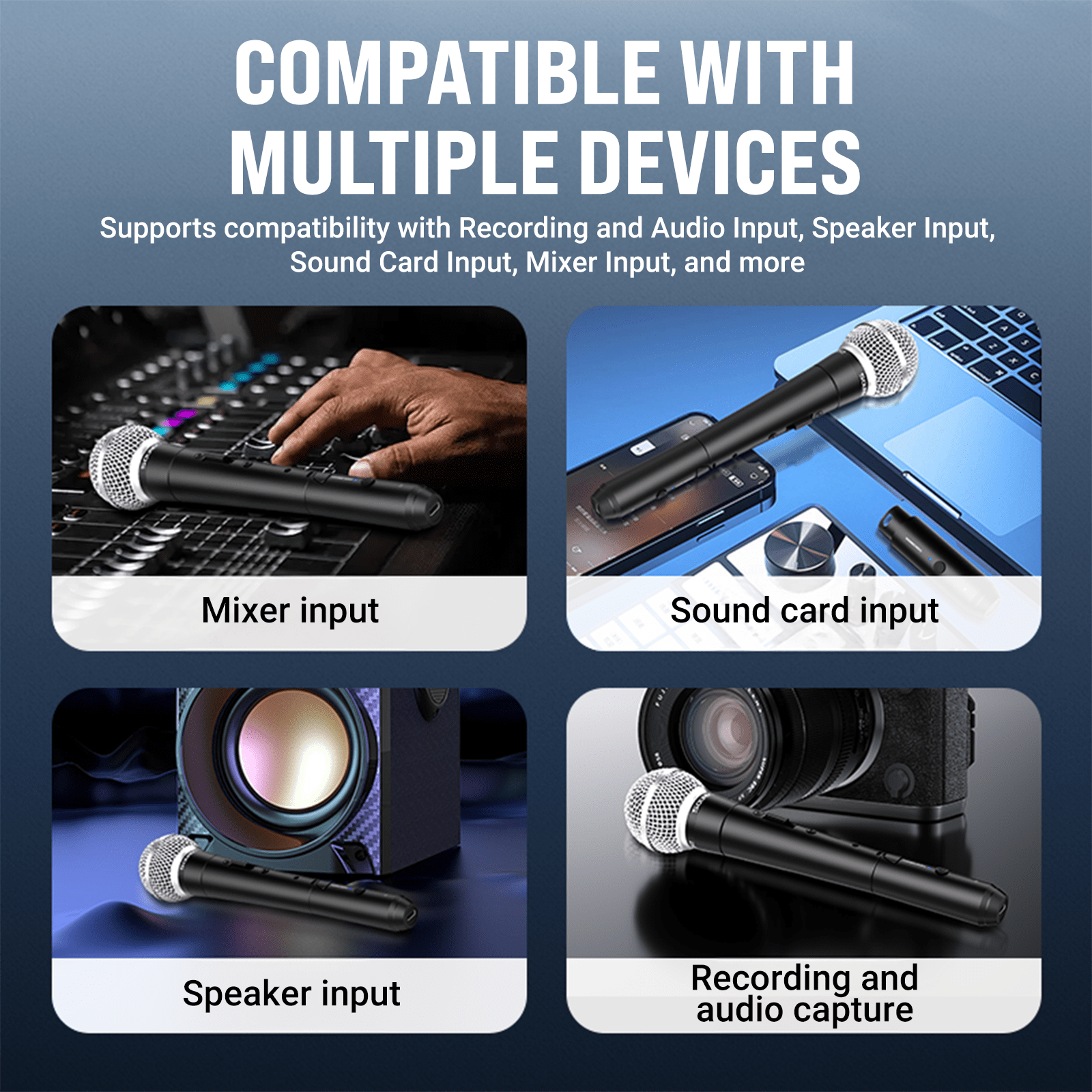 WinBridge 2.4GHz Wireless XLR Microphone Transmitter & Receiver System - 24 - bit/192kHz High - Resolution Plug - on Adapter for Dynamic Microphones, Audio Mixers, PA Systems, and Cameras H58 - WinBridge