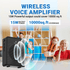 WinBridge B002 Voice Amplifier Wireless Microphone Headset, Portable Microphone and Speaker, 15W Megaphone Speaker with Bluetooth Mic, Personal PA System for Teachers, Classroom, Tour Guide - WinBridge