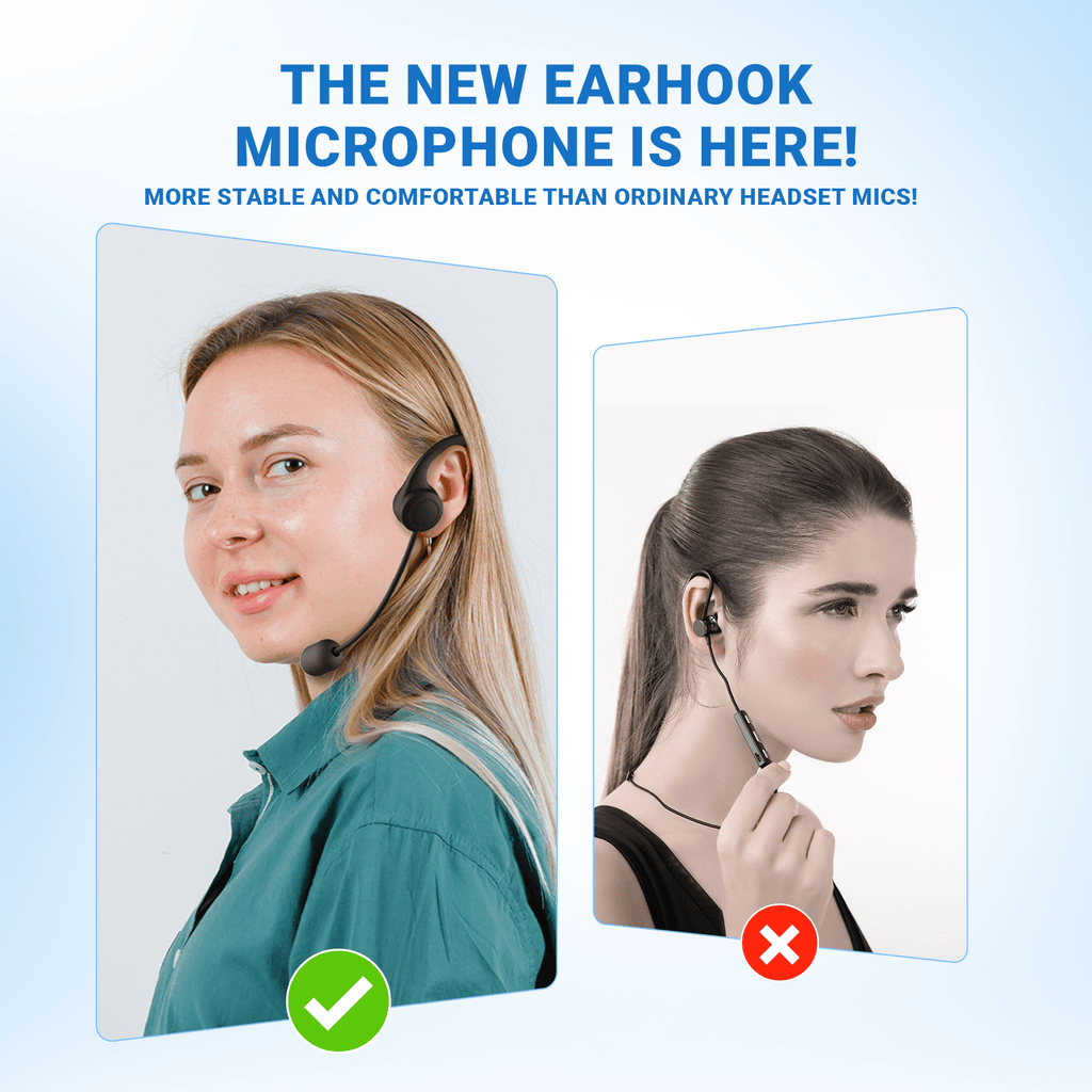 WinBridge C007 Bluetooth Voice Amplifier with Wireless Earhook Microphone,Wireless Microphone with Speaker Combo,Mini Megaphone with Wireless Amplifier Headset,Portable PA System for Teachers - WinBridge