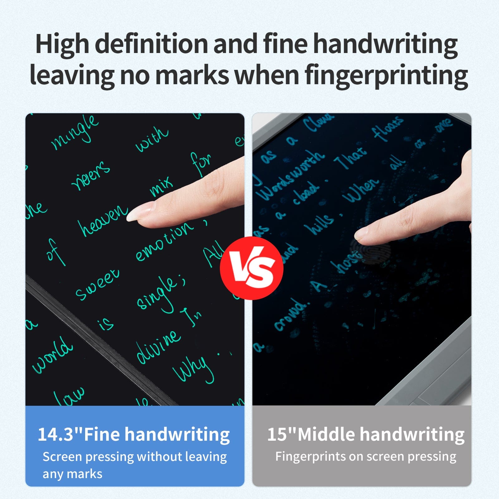 WinBridge Foldable LCD Writing Tablet with Dual Screen - Reusable Notebook 14.3" Erasable Digital Notepad Electronic Writing Drawing Pad with Stylus for Kids, Adults, Office, Home, School - WinBridge