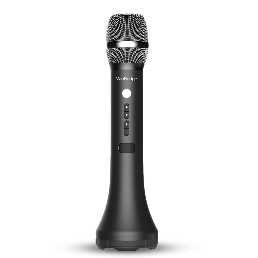 WinBridge H9 Bluetooth Microphone Wireless Voice Amplifier, Professional Intelligent Noise Cancelling Handheld/Desktop Mic Speaker, 15W PA System with 3 Sound Effects for Teaching Singing Speaking - WinBridge