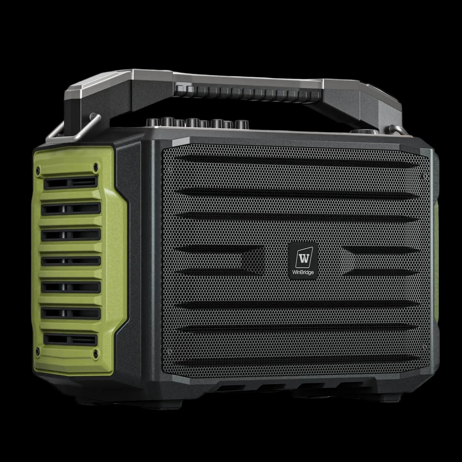 WinBridge K600 200W Portable Bluetooth Party Speaker with 2 Wireless Microphones - IPX4 Waterproof, Karaoke Machine, PA System for Outdoor/Indoor, Big Bass Pro Sound, Voice Amplifier for Teachers - WinBridge