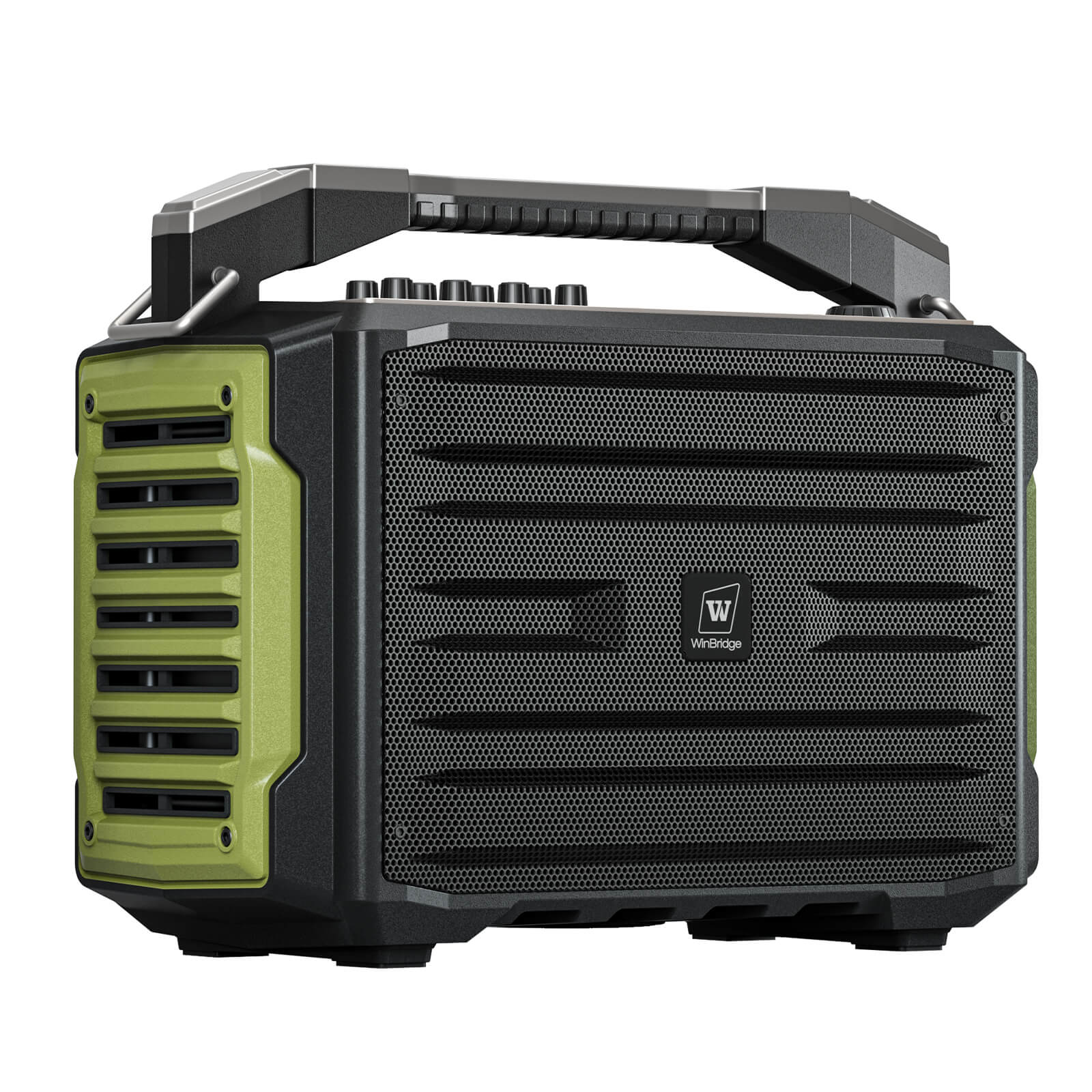 WinBridge K600 200W Portable Bluetooth Party Speaker with 2 Wireless Microphones - IPX4 Waterproof, Karaoke Machine, PA System for Outdoor/Indoor, Big Bass Pro Sound, Voice Amplifier for Teachers - WinBridge