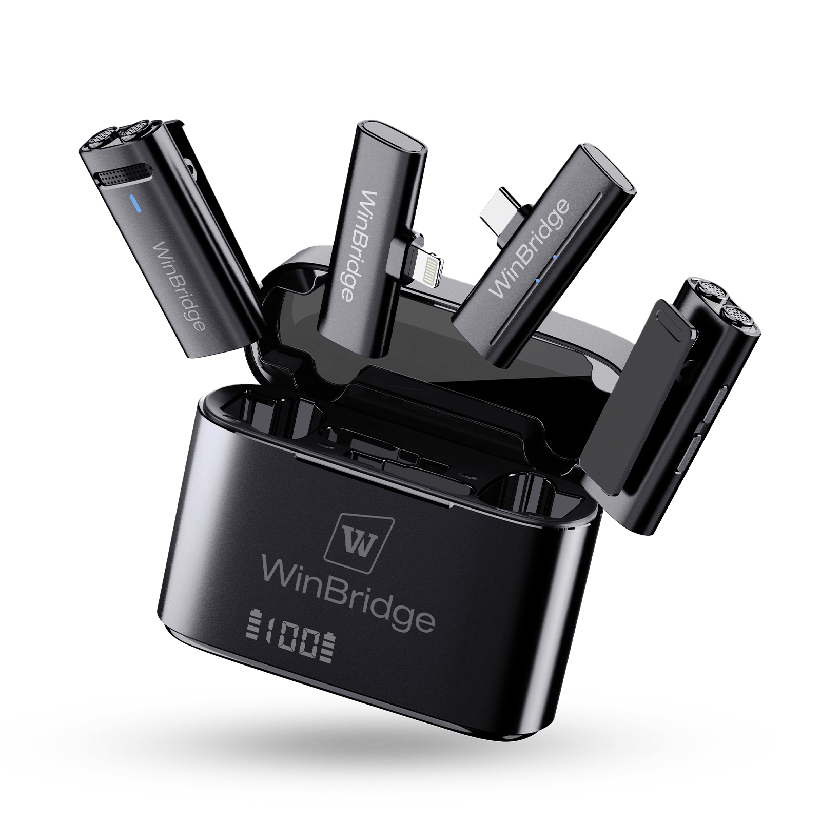 WinBridge M31 Wireless Lavalier Microphone, 2.4G Clip - On Lapel Mic with ANC, 48KHz HD Recording, 21H Battery for iPhone, Android, Camera, YouTube, TikTok, Vlogging, Live Streaming - WinBridge