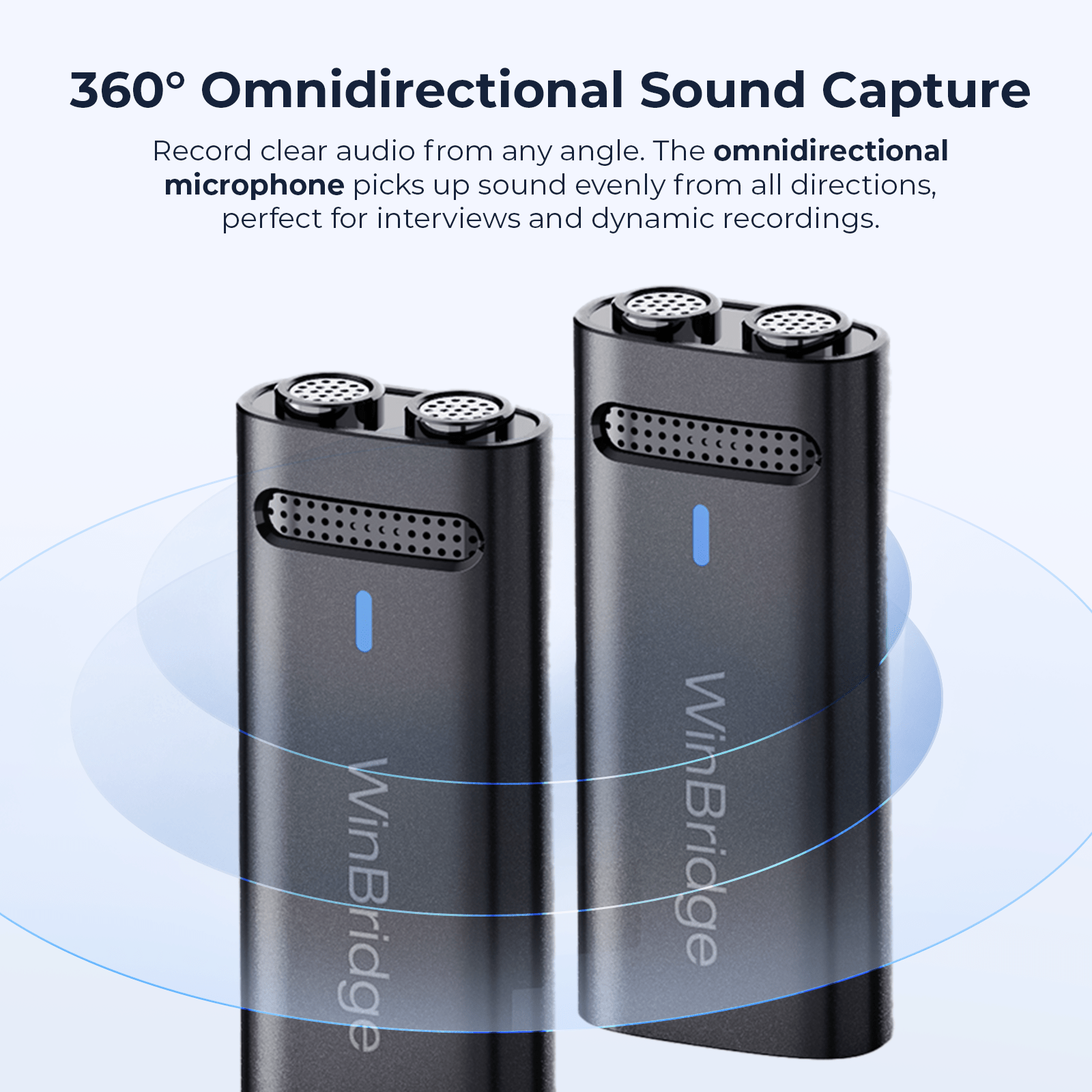 WinBridge M31 Wireless Lavalier Microphone, 2.4G Clip - On Lapel Mic with ANC, 48KHz HD Recording, 21H Battery for iPhone, Android, Camera, YouTube, TikTok, Vlogging, Live Streaming - WinBridge