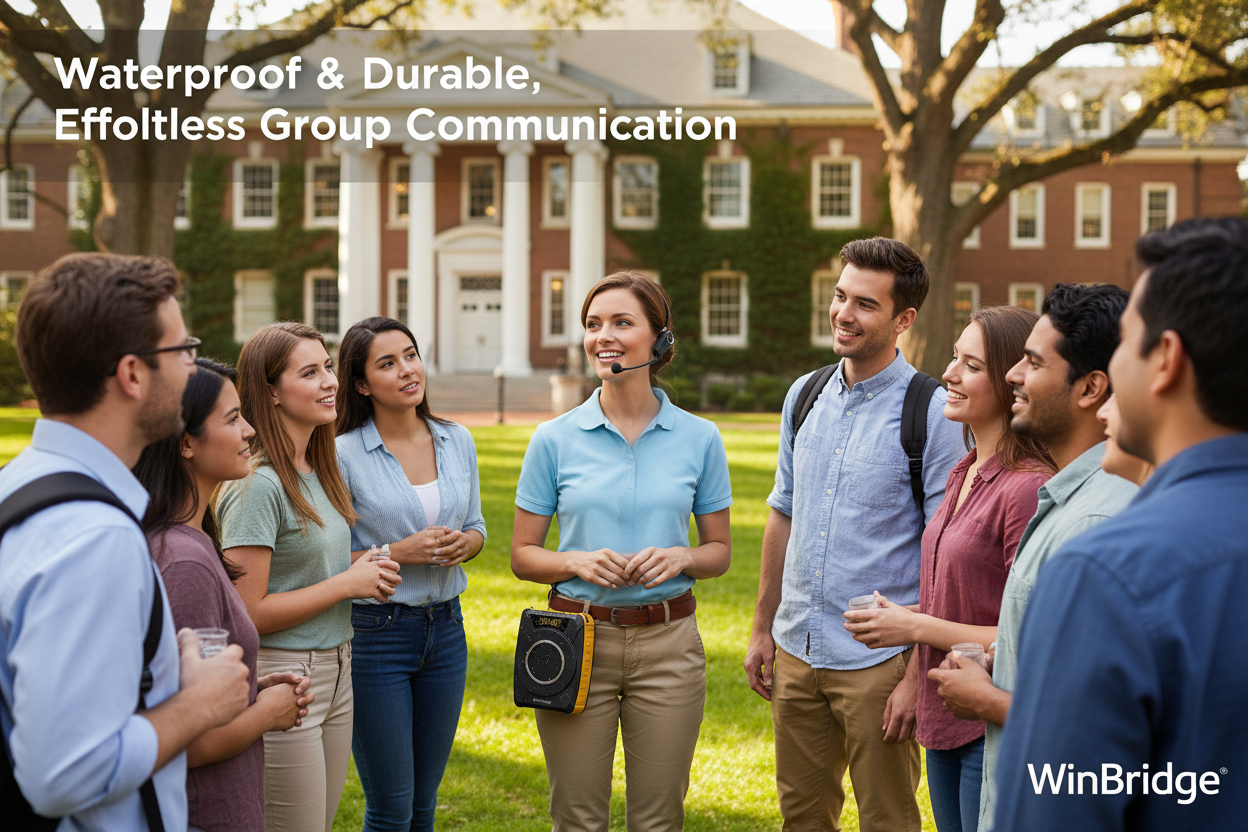 WinBridge M801 20W Voice Amplifier With Wireless Microphone Headset Waterproof with Siren Feature - WinBridge