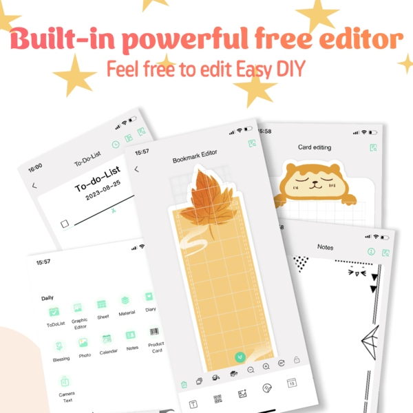 WinBridge Mini Card Printer, Portable Bluetooth Thermal Printer, Small Instant Pocket Phone Printer for DIY Card stock, Greeting Cards, Bookmark, Label - WinBridge