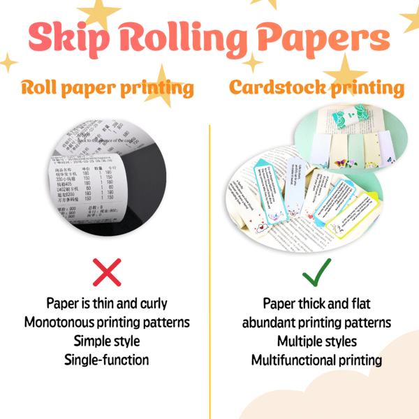 WinBridge Mini Card Printer, Portable Bluetooth Thermal Printer, Small Instant Pocket Phone Printer for DIY Card stock, Greeting Cards, Bookmark, Label - WinBridge