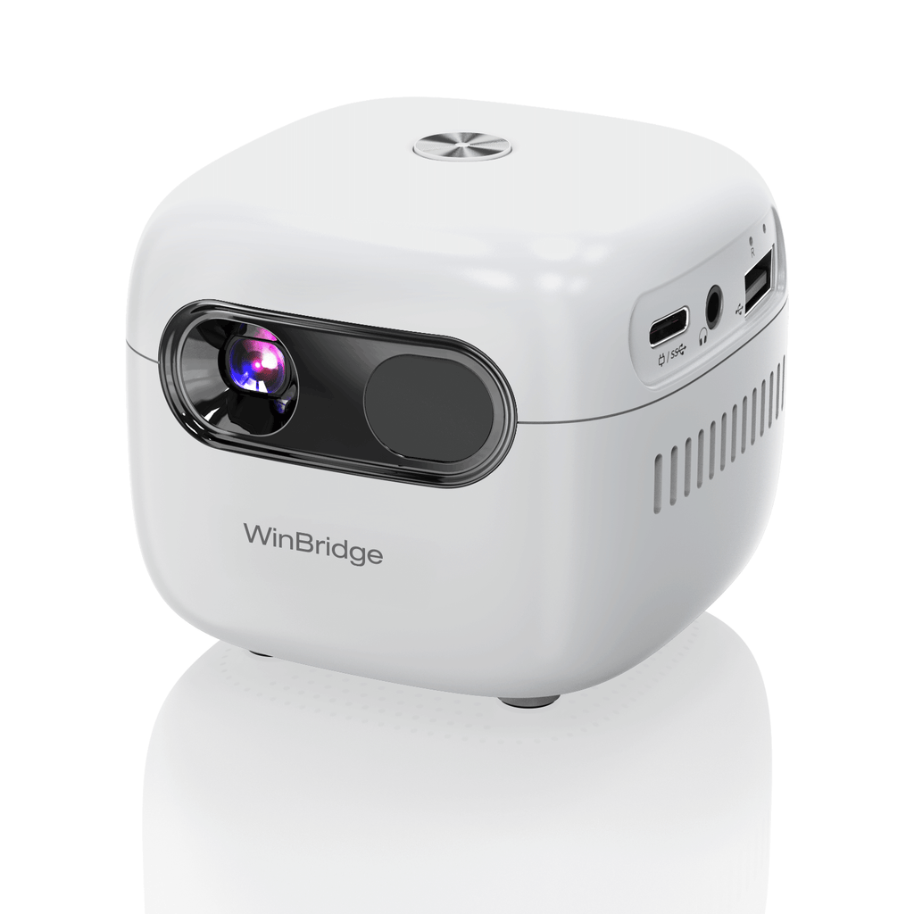 WinBridge Q8 Smart Projector 1080p Full HD Portable Mini Projector with WiFi,Bluetooth,HDMI&USB,Auto Focus and Auto Keystone Correction - WinBridge