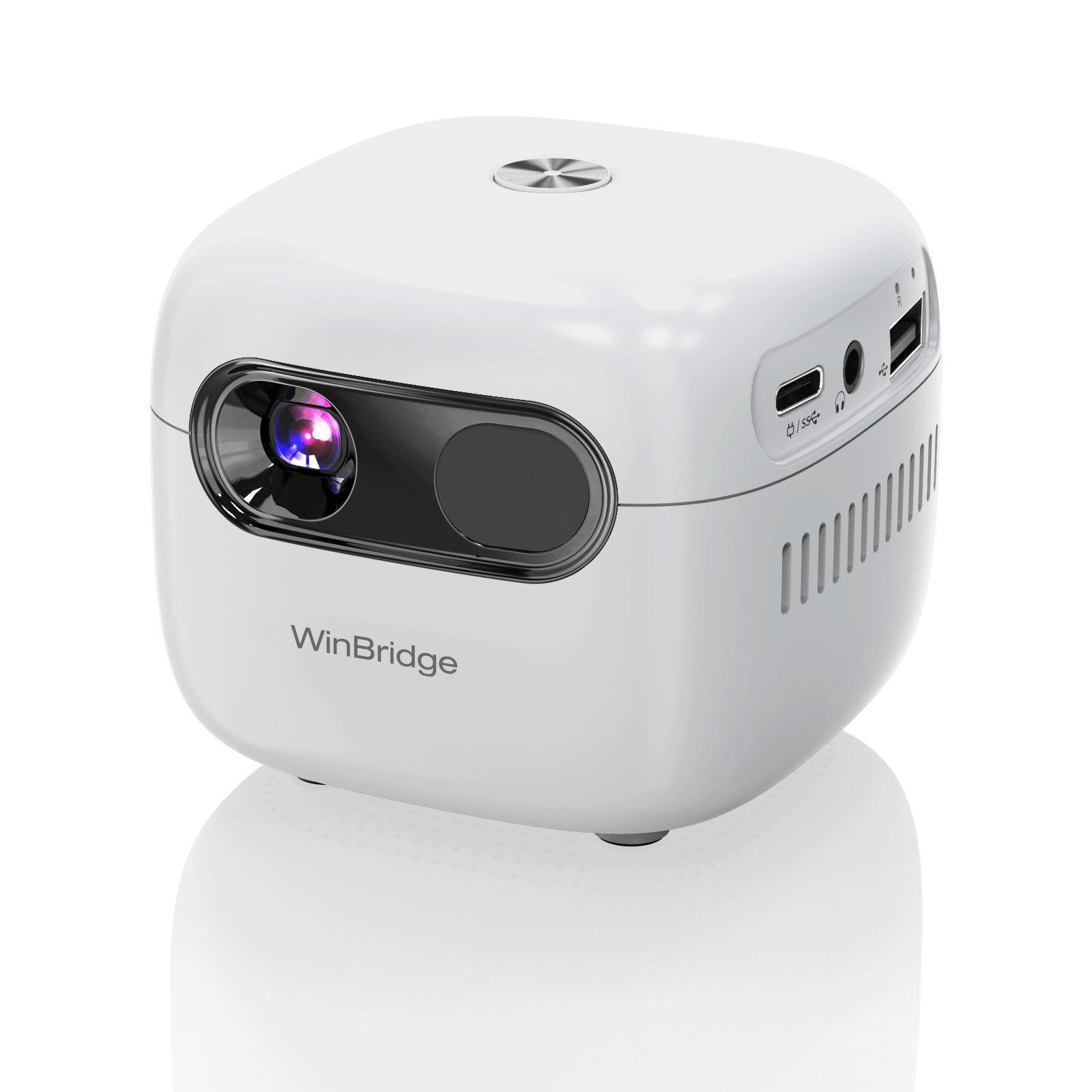 WinBridge Q8 Smart Projector 1080p Full HD Portable Mini Projector wit
