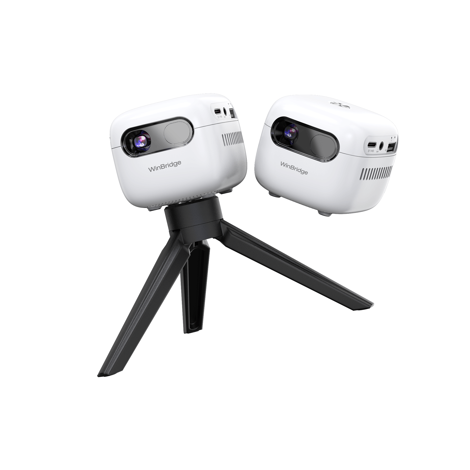 WinBridge Q8 Smart Projector 1080p Full HD Portable Mini Projector with WiFi,Bluetooth,HDMI&USB,Auto Focus and Auto Keystone Correction - WinBridge