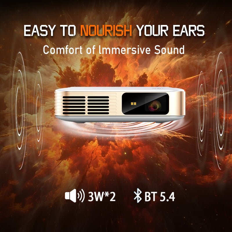 WinBridge S - 230 Smart LED Projector, Android 13.0 Mini Projector with Auto Focus & Keystone Correction, 1080P Full HD Portable Projector with Wi - Fi & Bluetooth, Indoor & Outdoor Use - WinBridge