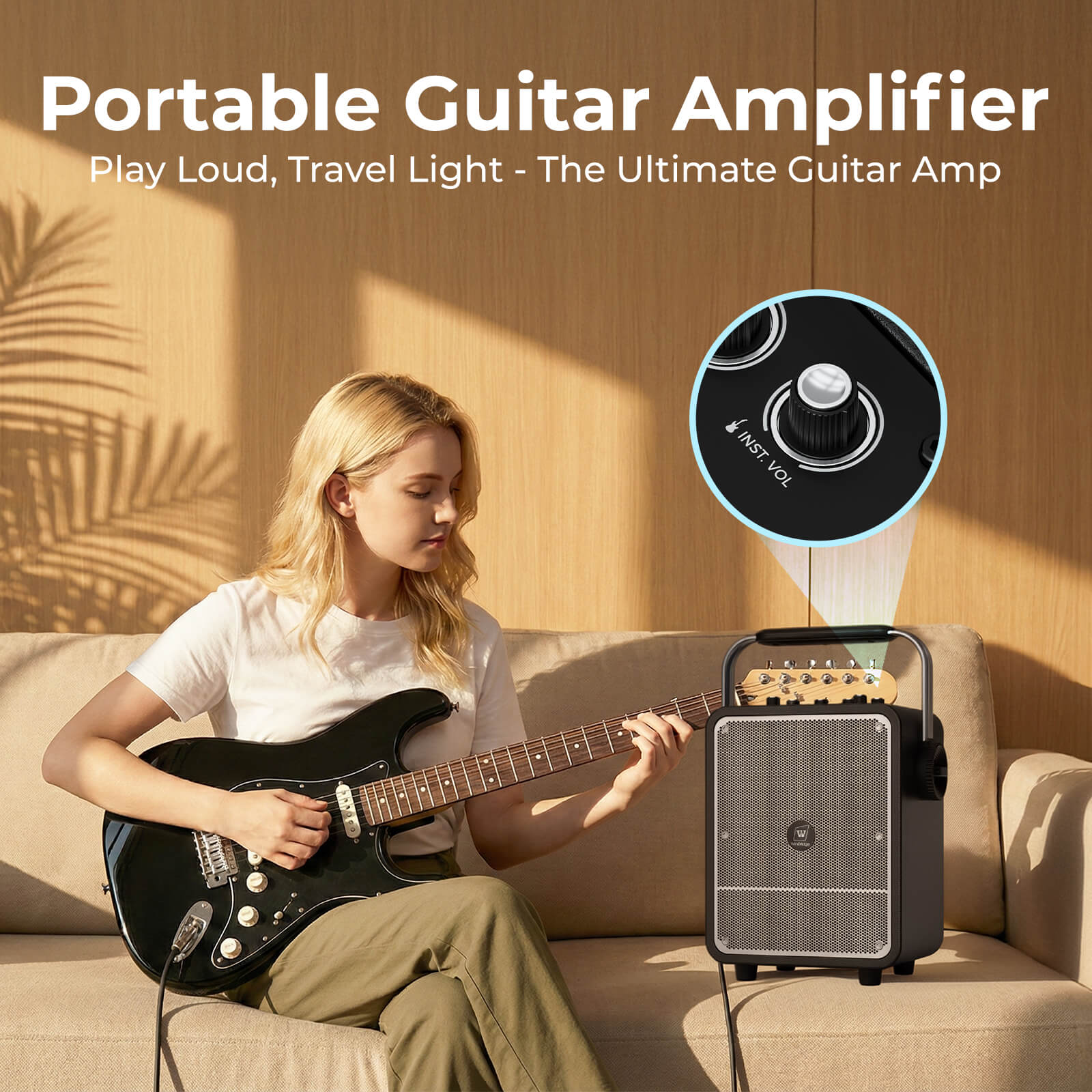 WinBridge S200 150W High - Power Karaoke Machine with 2 Wireless Microphones, Premium Voice Amplifier/PA System, Portable Bluetooth Speaker with Microphone for Party, Outdoor, Classroom, Singing, Guitar Amp - WinBridge