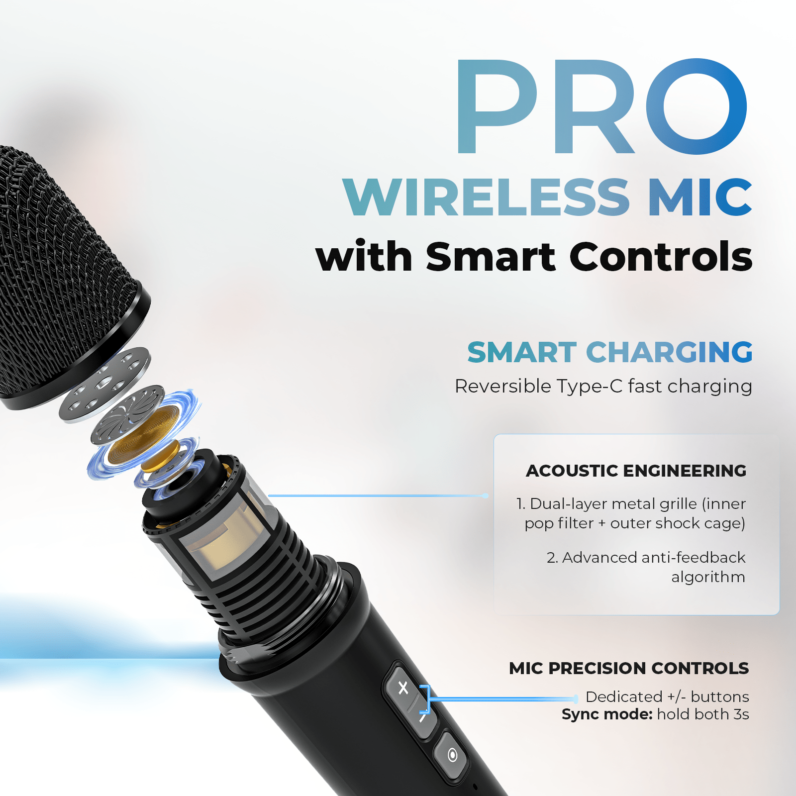 WinBridge S90 Voice Amplifier with 2 Wireless Handheld Microphones, 30W Portable PA System Speaker, HD Clear Sound & Powerful Bass, Bluetooth Mic & Karaoke Machine for Teachers, Tour Guide, Singing - WinBridge