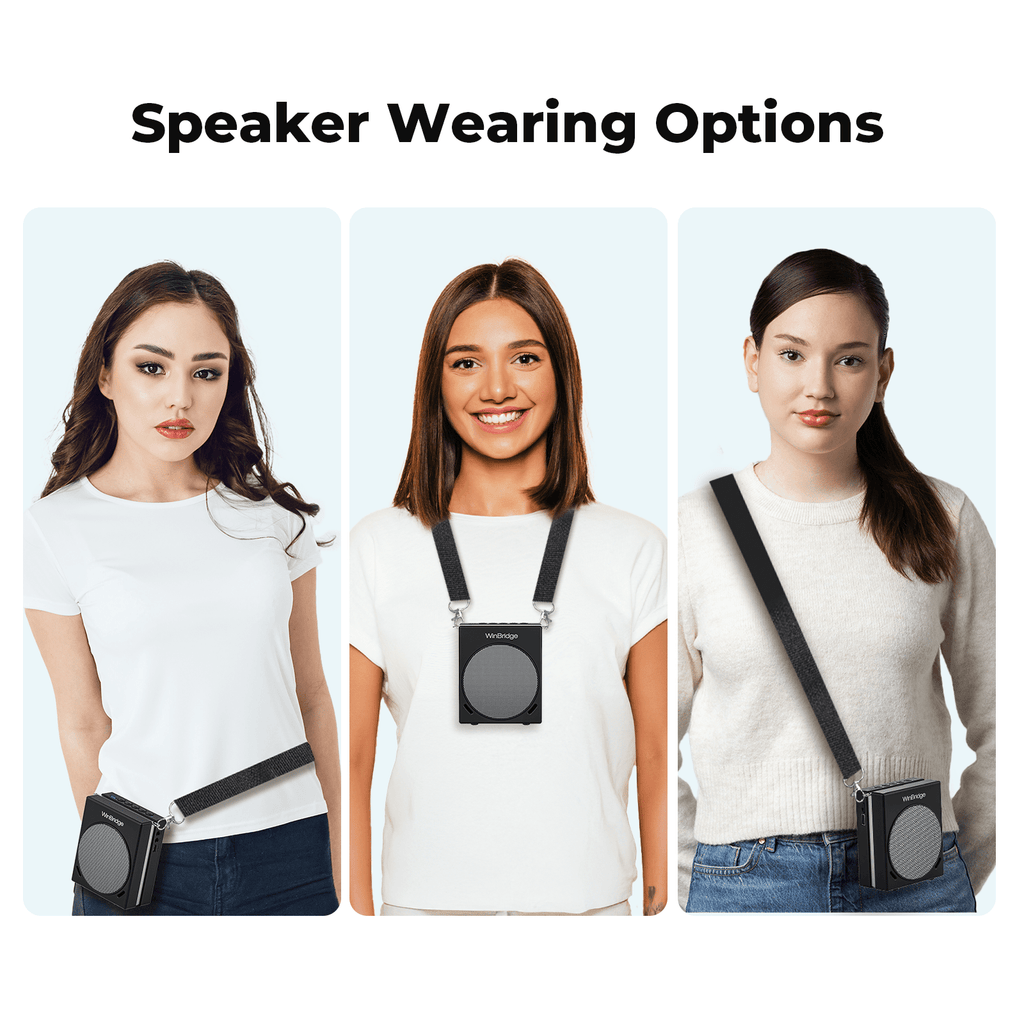 WinBridge S91 Voice Amplifier & Karaoke Machine, 30W Portable PA System with 2 Wireless Microphones, HD Clear Sound Bluetooth Speaker for Teachers, Tour Guide, Singing, Home Party,Big Sound Small Body - WinBridge