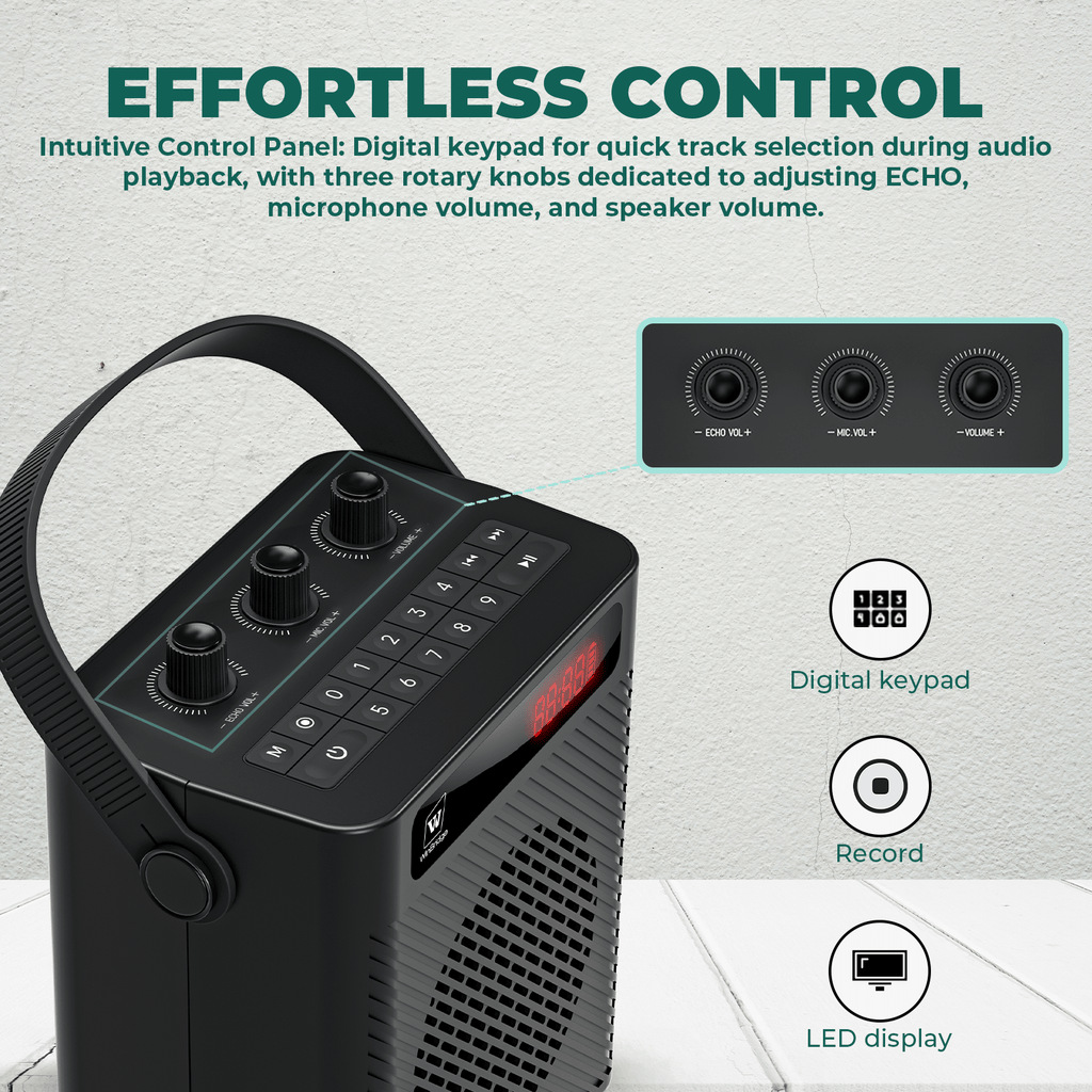 WinBridge S93 Voice Amplifier Wireless Microphone 30W Portable Lightweight Bluetooth 5.3 Mini Pa System for Teachers, 2900mAh Rechargeable Small Speaker with Headset Mic for Classroom, Speaking - WinBridge