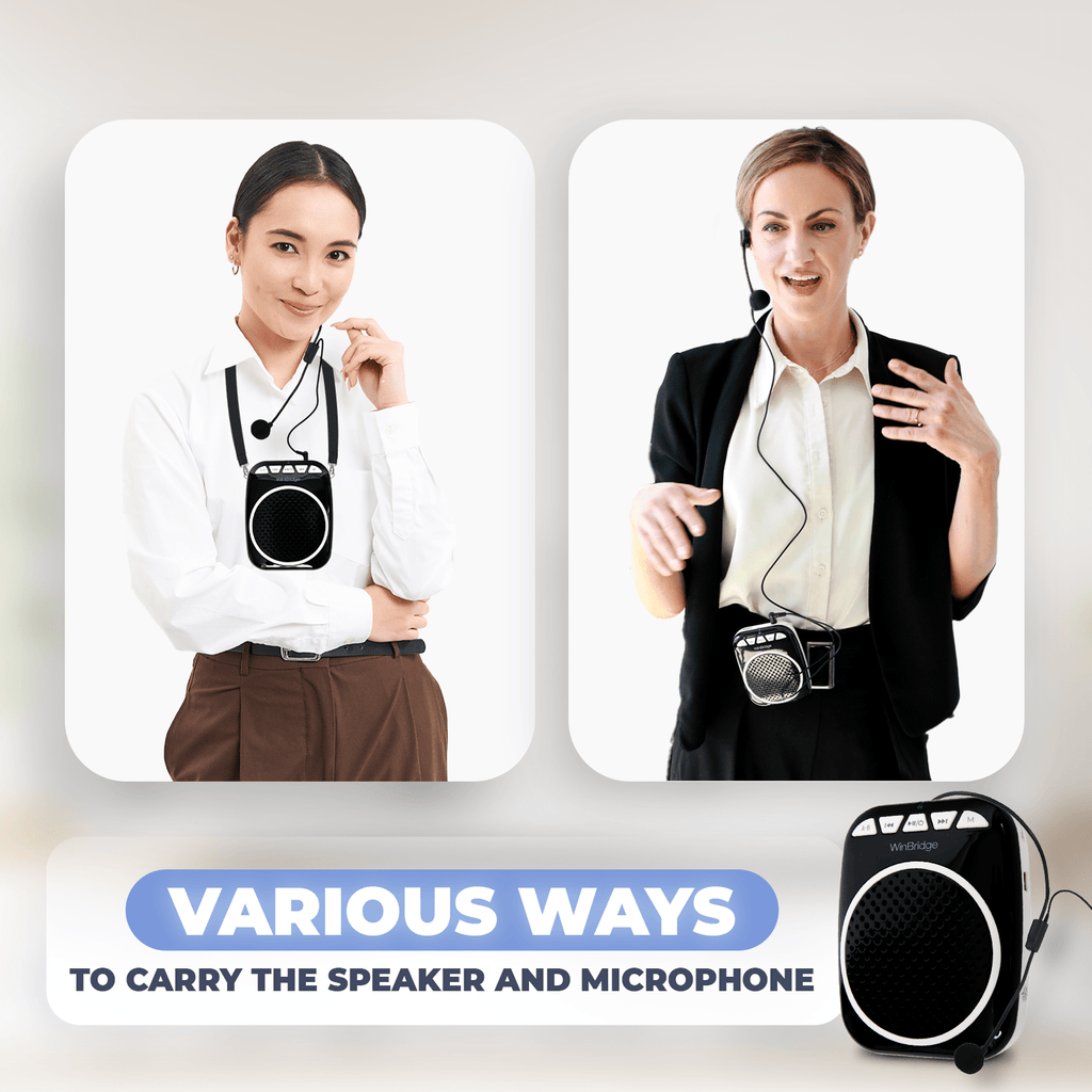 WinBridge WB001 Portable Voice Amplifier Rechargeable Ultralight For Teachers - WinBridge