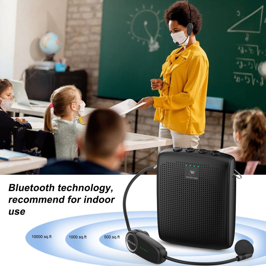 WinBridge WB002 Voice Amplifier Rechargeable with Wireless Headset Microphone - WinBridge
