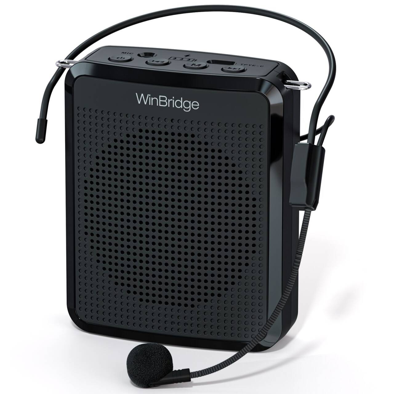 WinBridge WB008 Voice Amplifier with Portable Microphone, Teacher Microphone for Classroom,Tour Guide Speaker, Headset Mic for Group Instructor, Megaphone Mic, Clear Sound| No Feedback - WinBridge
