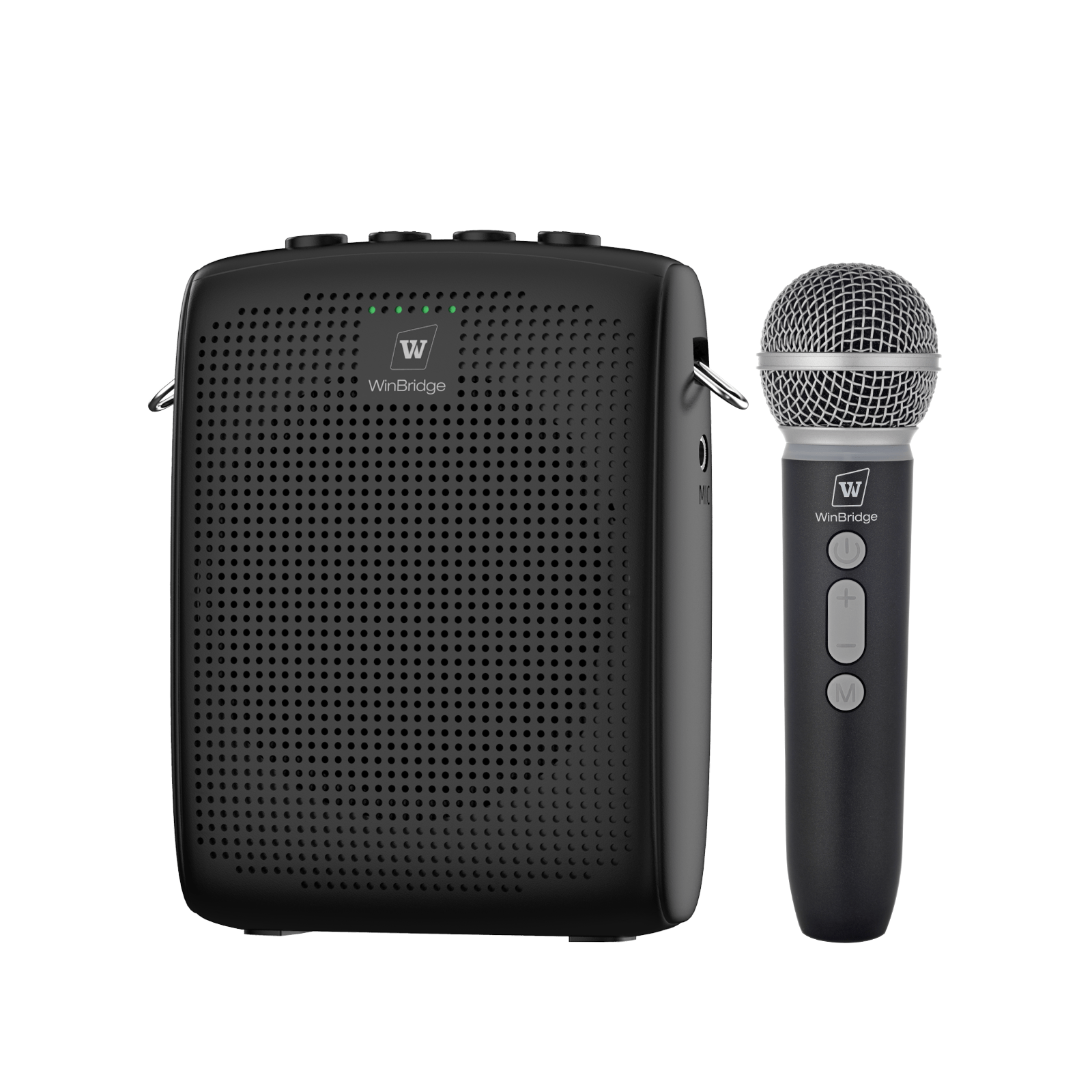 WinBridge WB009 Wireless Voice Amplifier with Microphone for Teachers, Portable PA System with Bluetooth Handheld Mic, Portable Speaker Mic Set, Cardioid Pickup for Classroom, Outdoor, Public Speaking - WinBridge