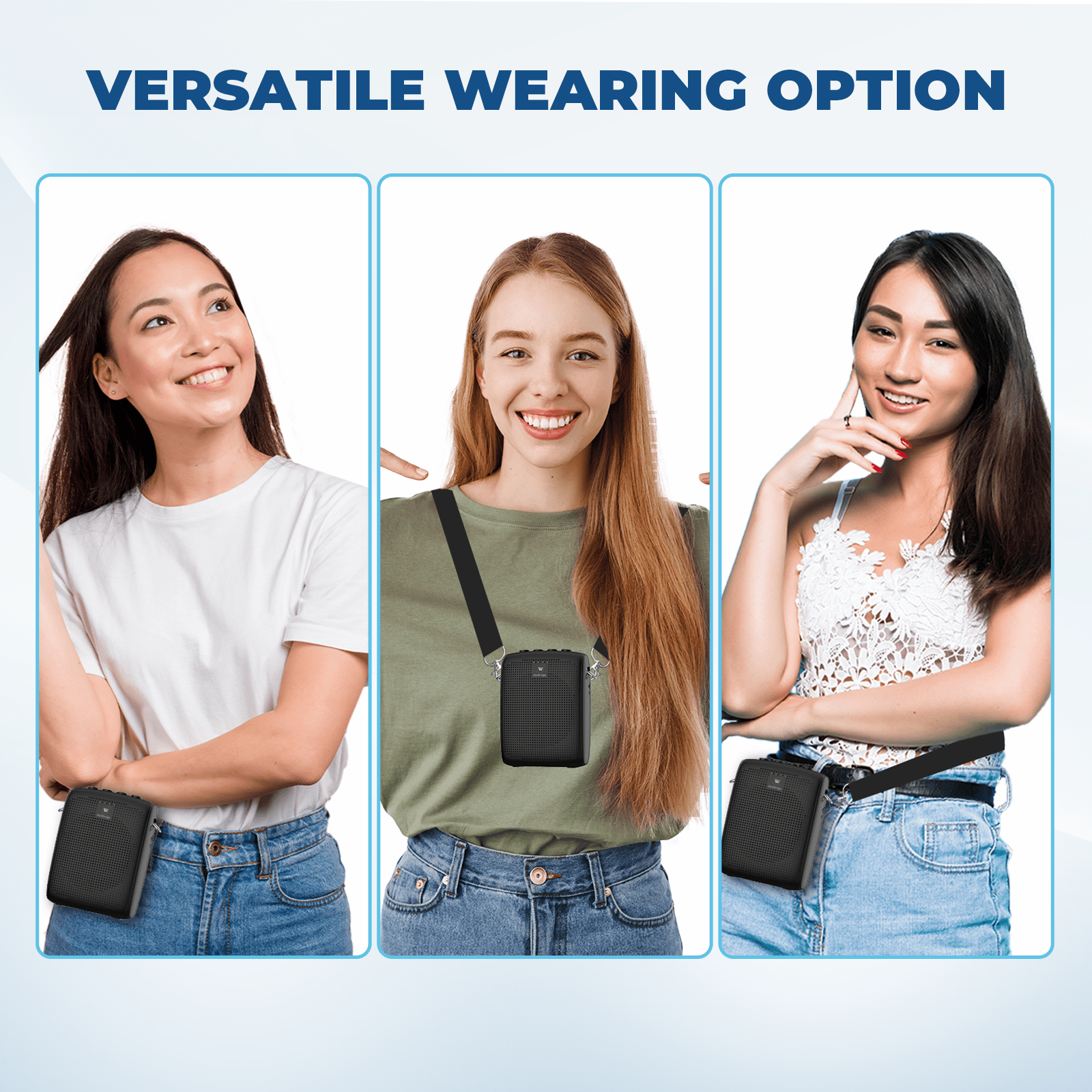 WinBridge WB009 Wireless Voice Amplifier with Microphone for Teachers, Portable PA System with Bluetooth Handheld Mic, Portable Speaker Mic Set, Cardioid Pickup for Classroom, Outdoor, Public Speaking - WinBridge